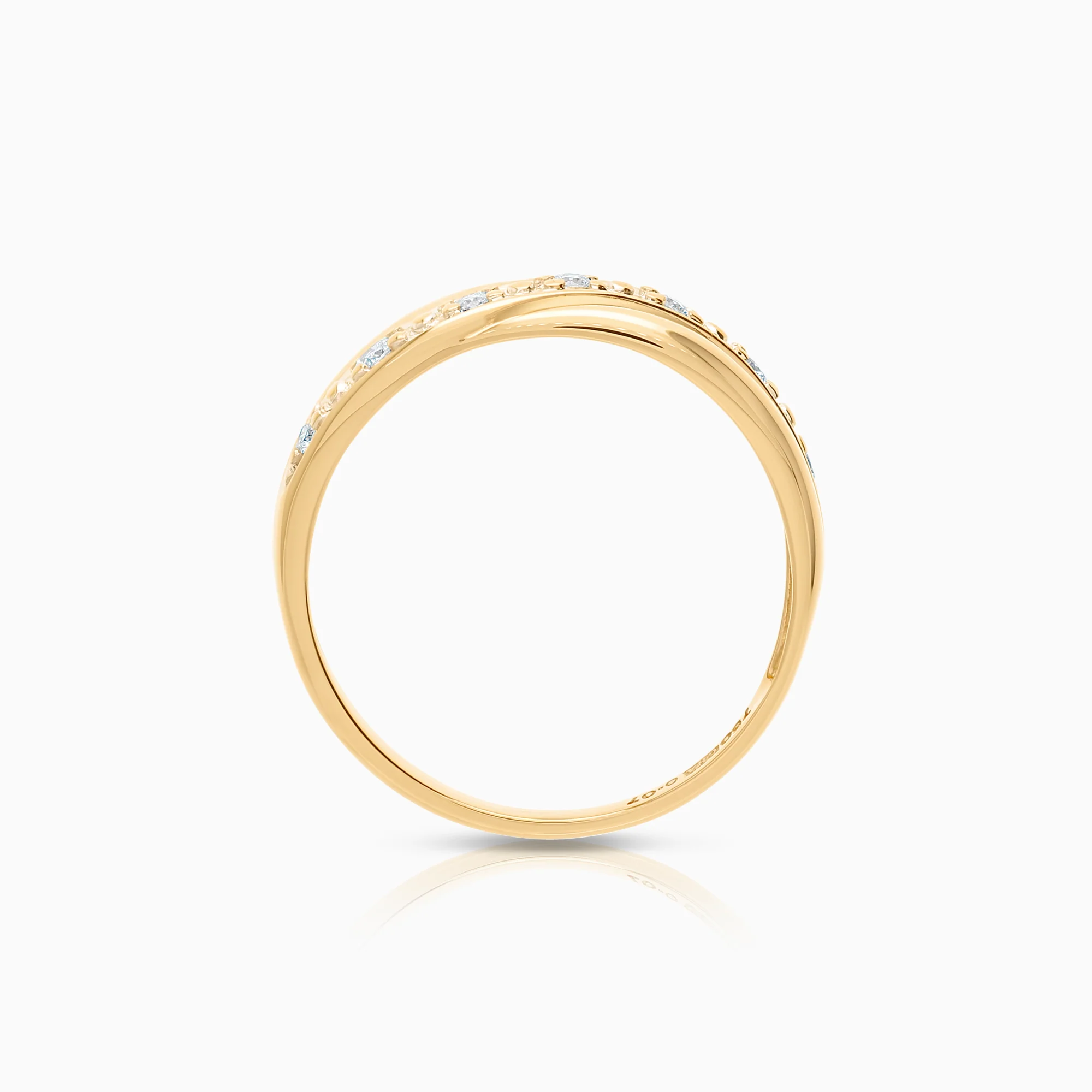 Diamond ring 0.07ct 18K gold - Image 2
