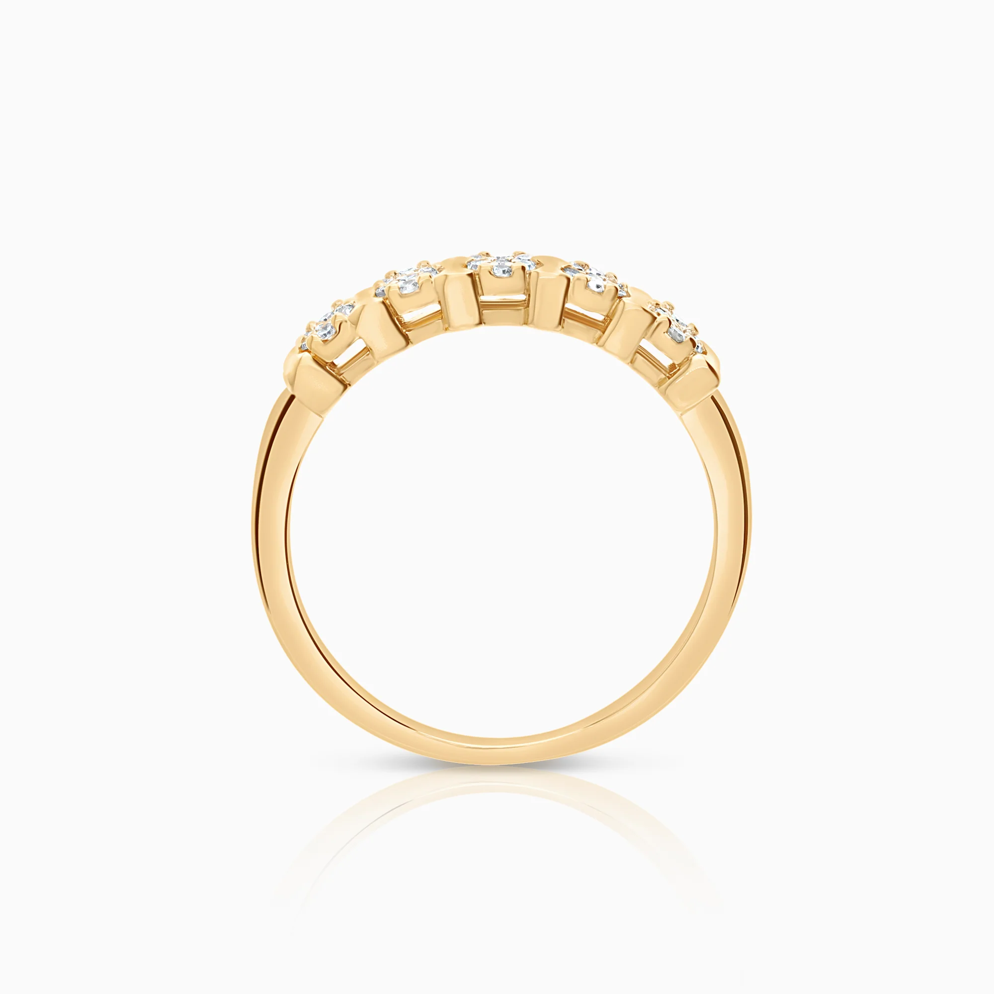Diamond ring 0.07ct 18K gold - Image 2