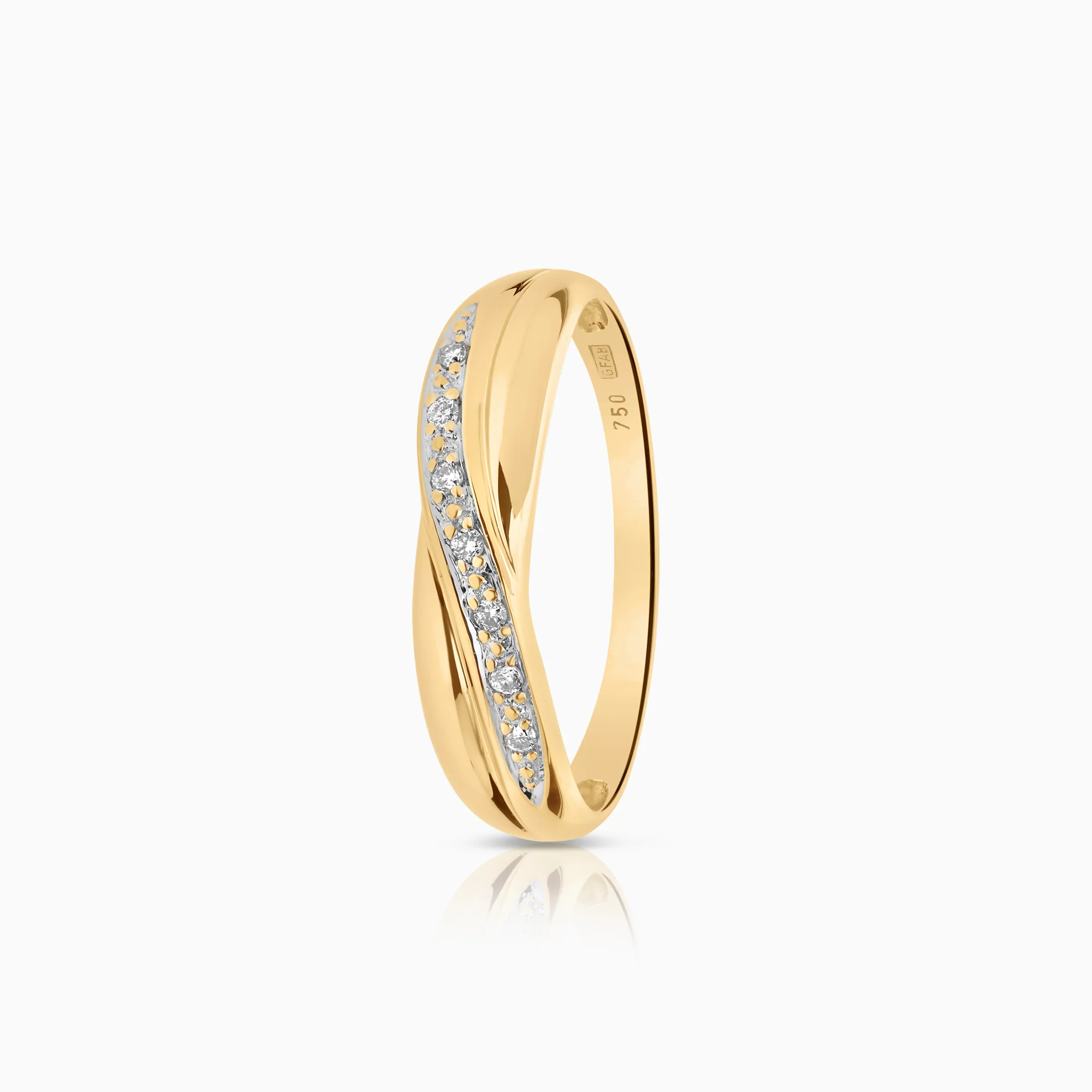 Diamond ring 0.07ct 18K gold