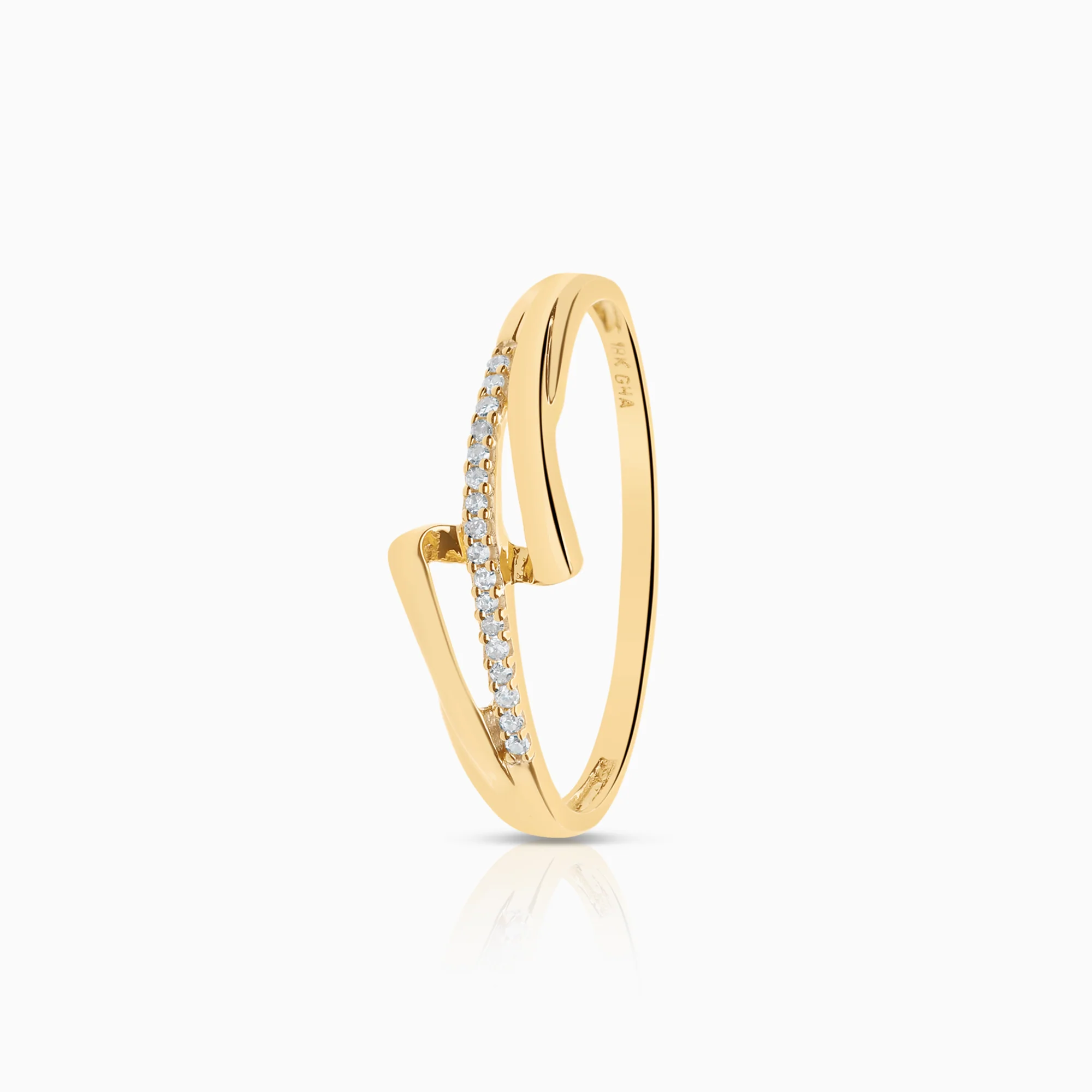 Diamond ring 0.085ct 18K gold