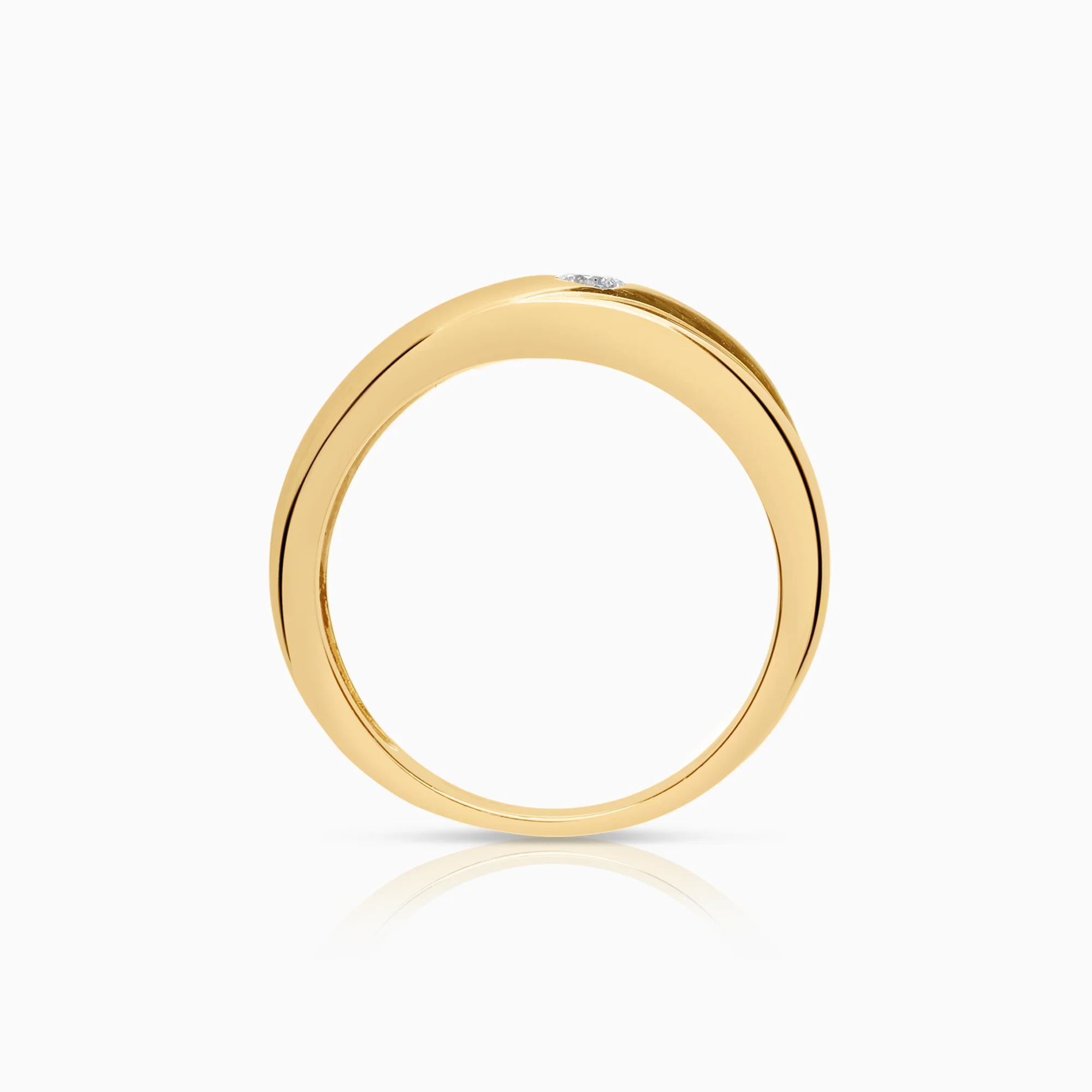 Diamond ring 0.08ct 18K gold - Image 2