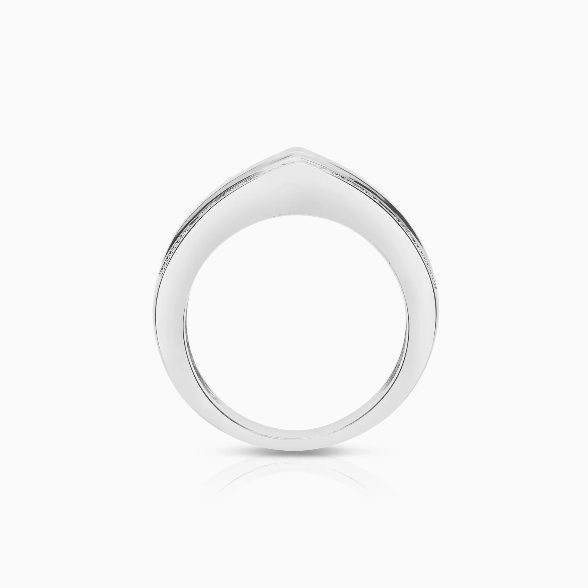 Diamond ring 0.08ct 18K white gold - Image 2