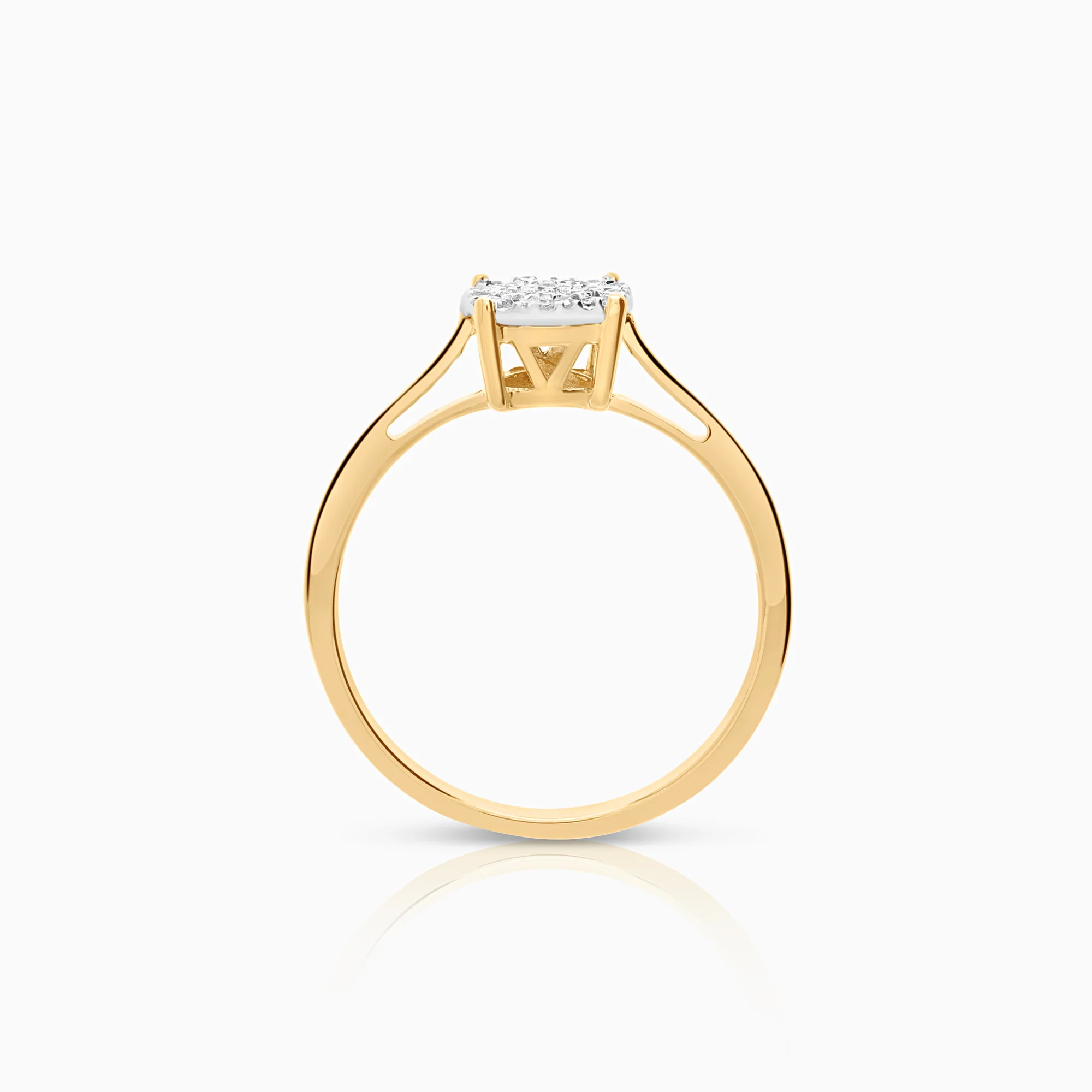 Diamond ring 0.09ct 18K gold - Image 2