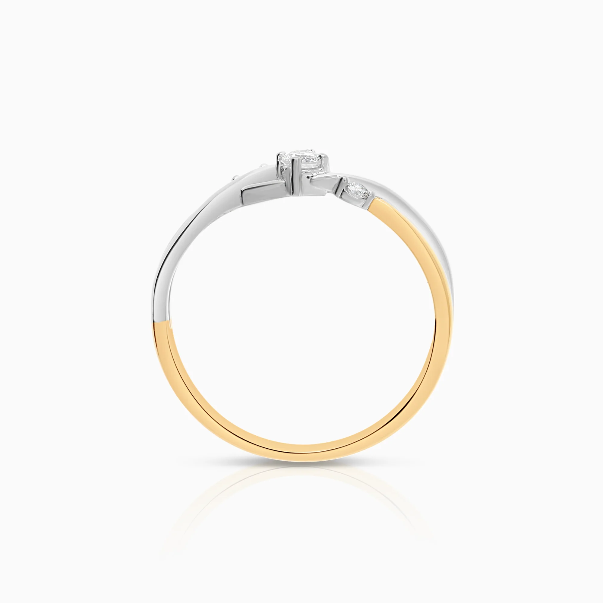 Diamond ring 0.09ct 18K gold - Image 2