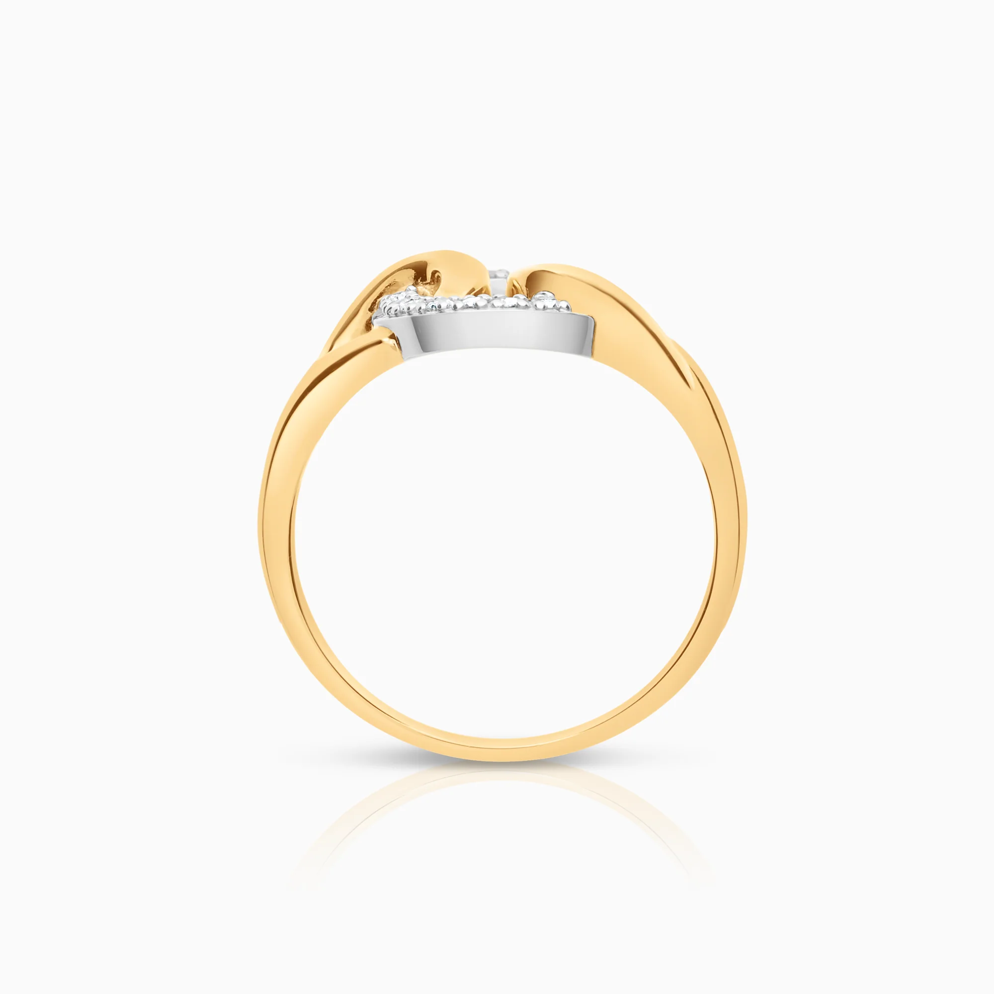 Diamond ring 0.10ct 18K gold - Image 3