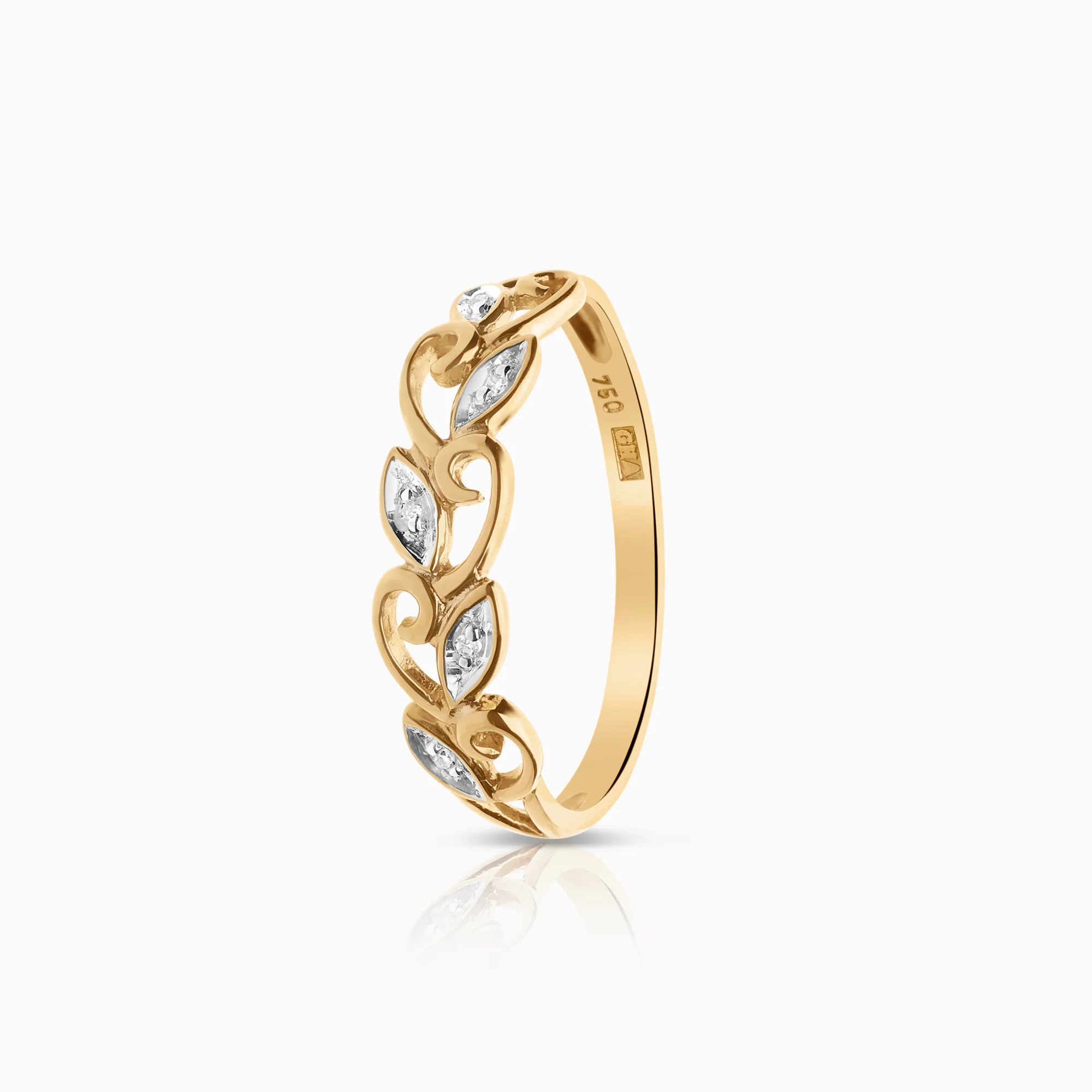 Diamond ring 0.10ct 18K gold