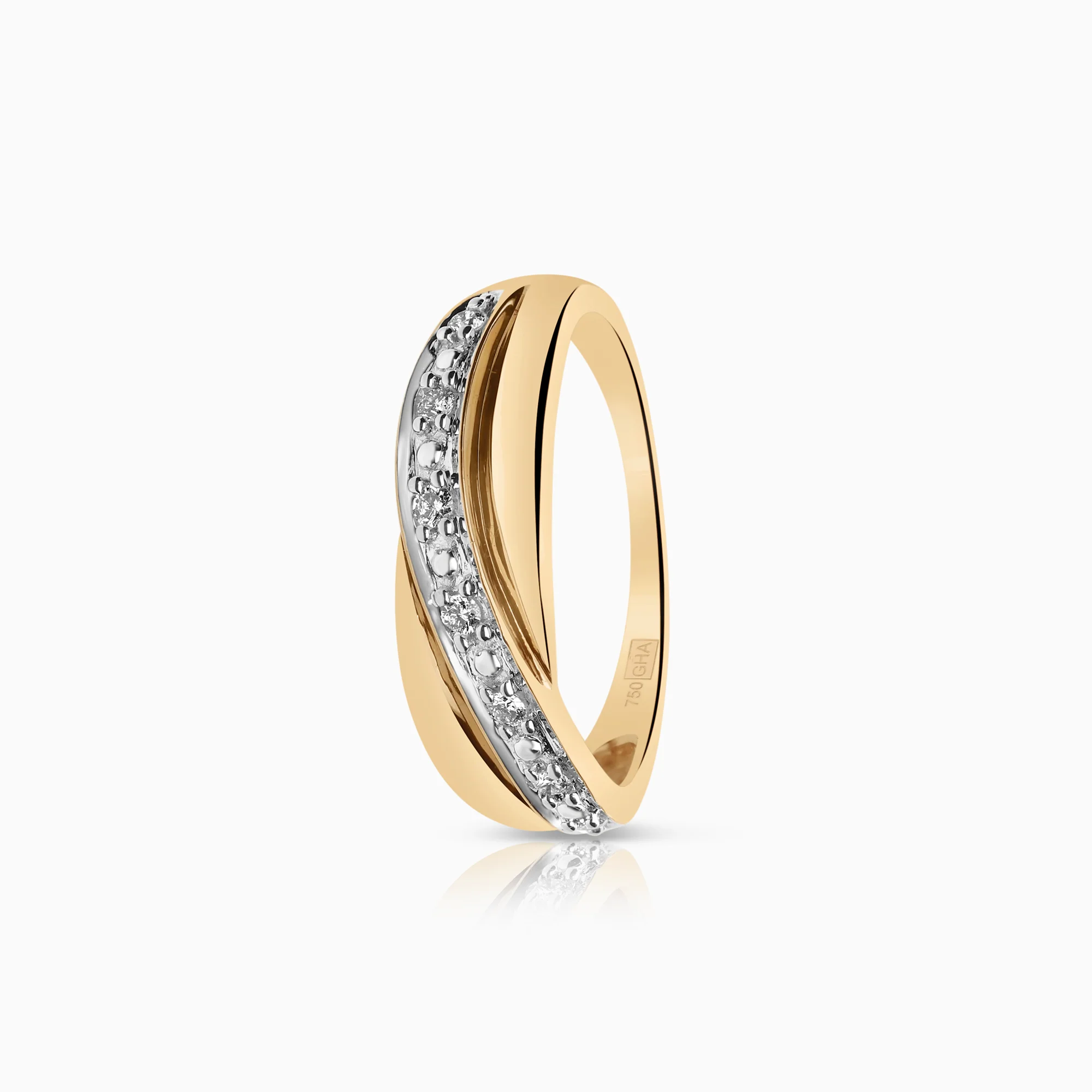Diamond ring 0.10ct 18K gold