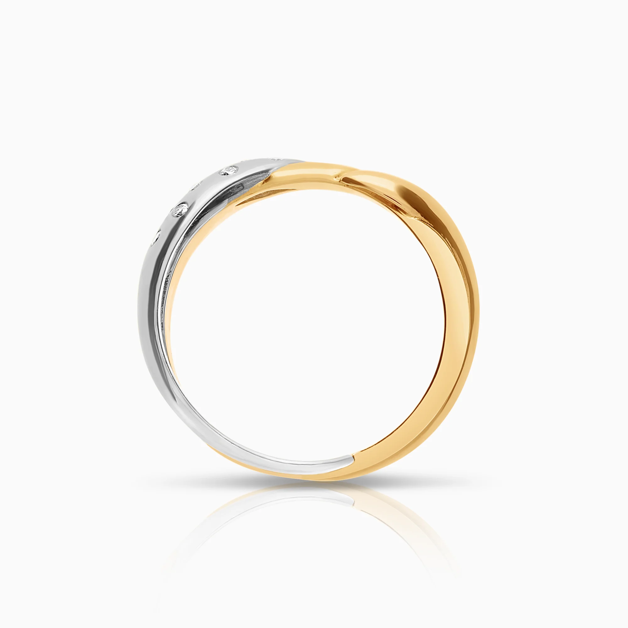 Diamond ring 0.10ct 18K gold - Image 2