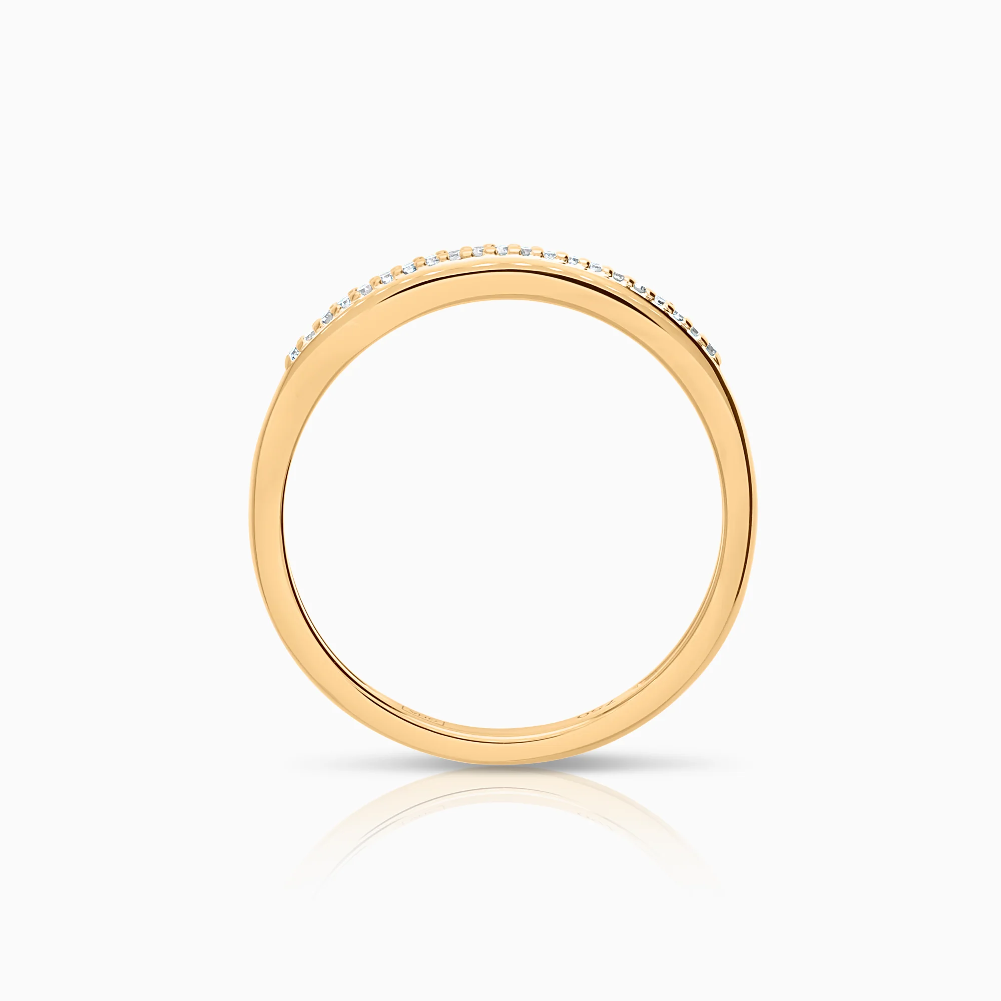 Alliance ring 0.10ct 18K gold - Image 2
