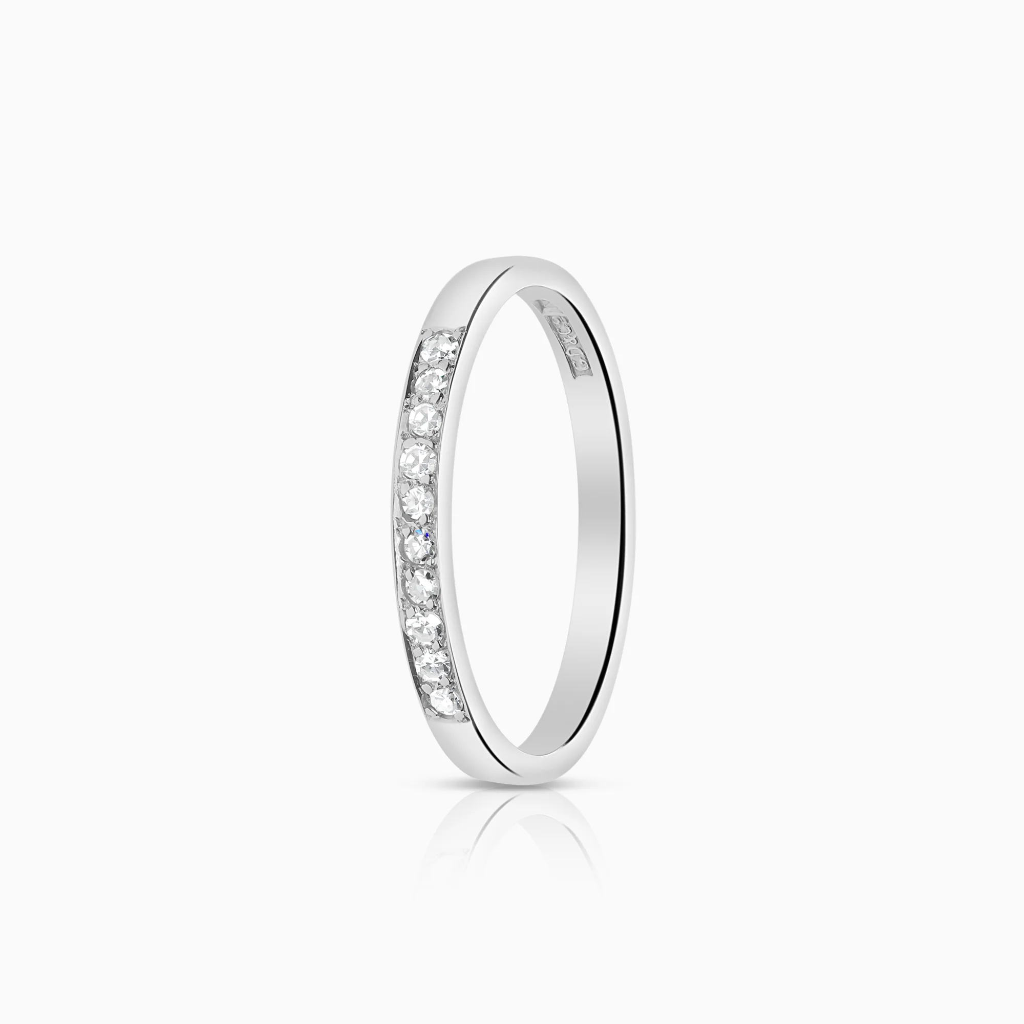Diamond ring 0.10ct 18K white gold
