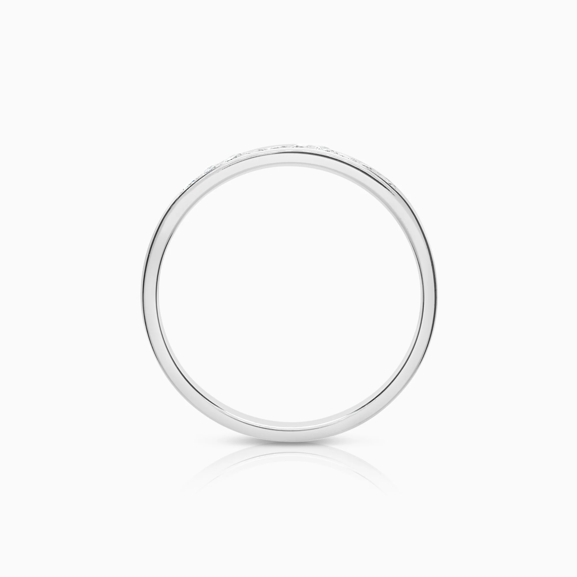 Diamond ring 0.10ct 18K white gold - Image 2