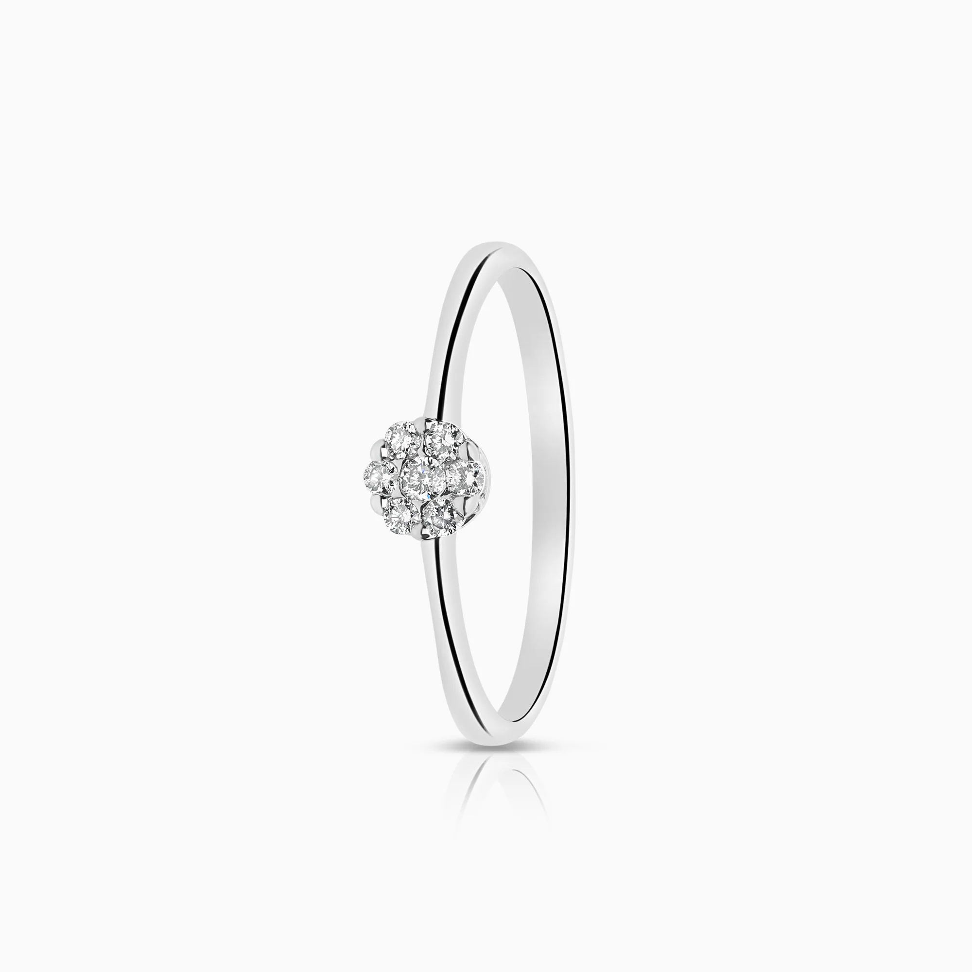 Diamond Ring 0.11ct 18K white gold