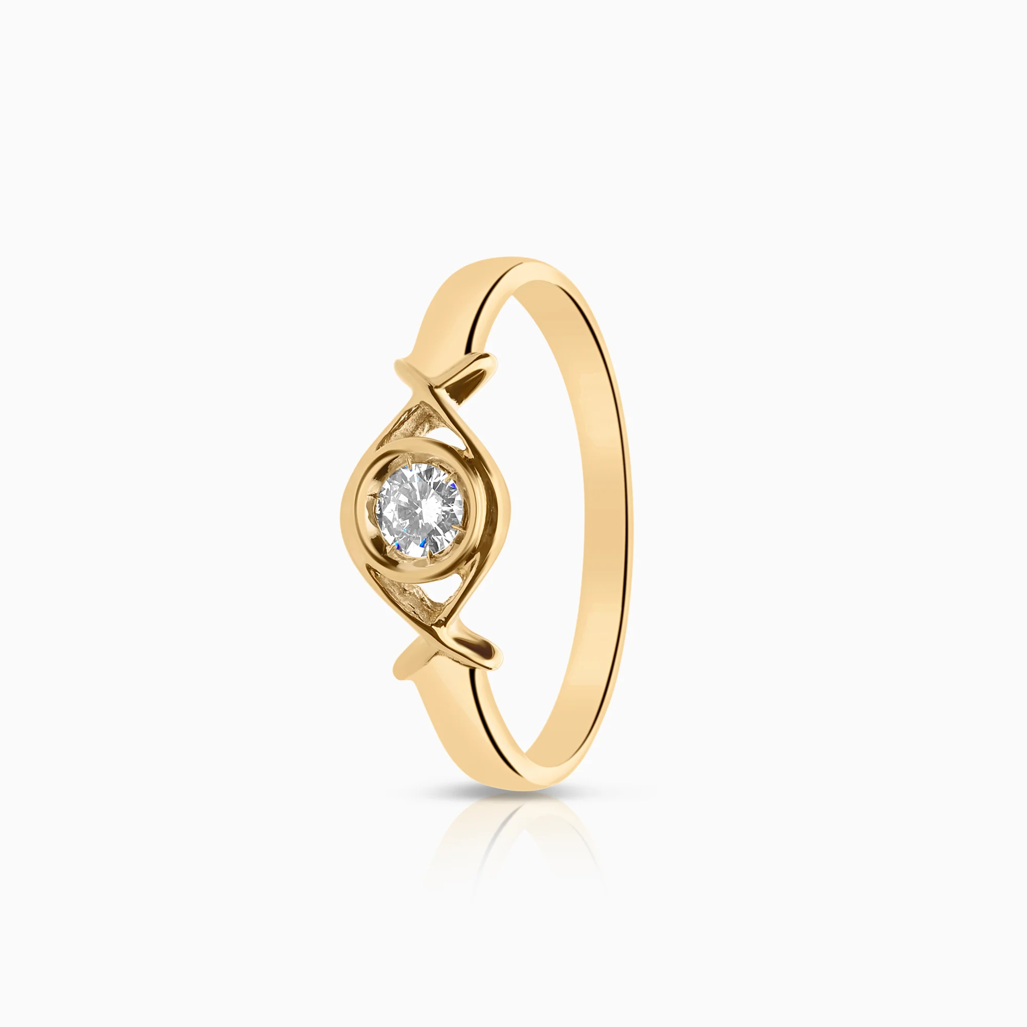Diamond ring 0.12ct 18K gold