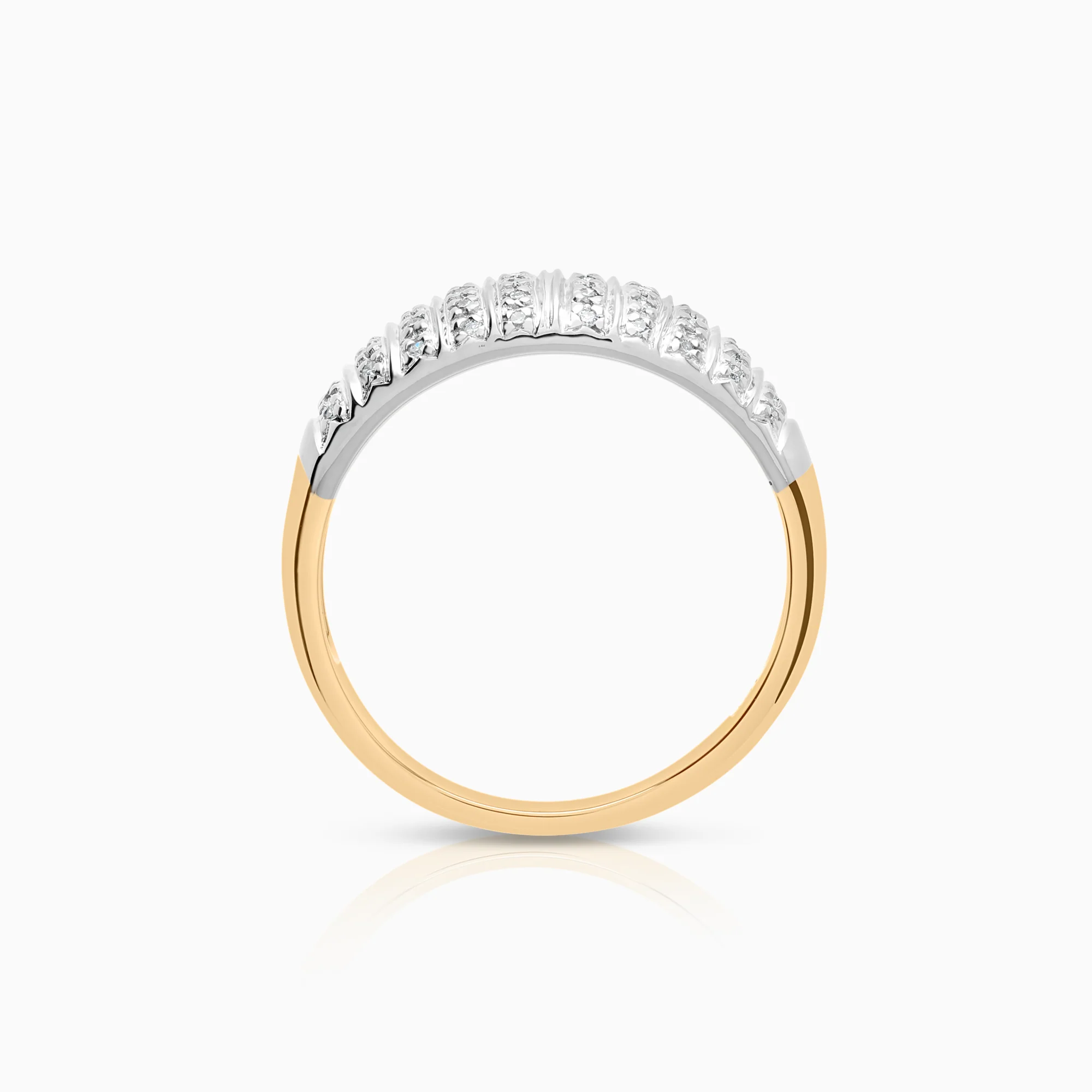 Diamond ring 0.12ct 18K gold - Image 2