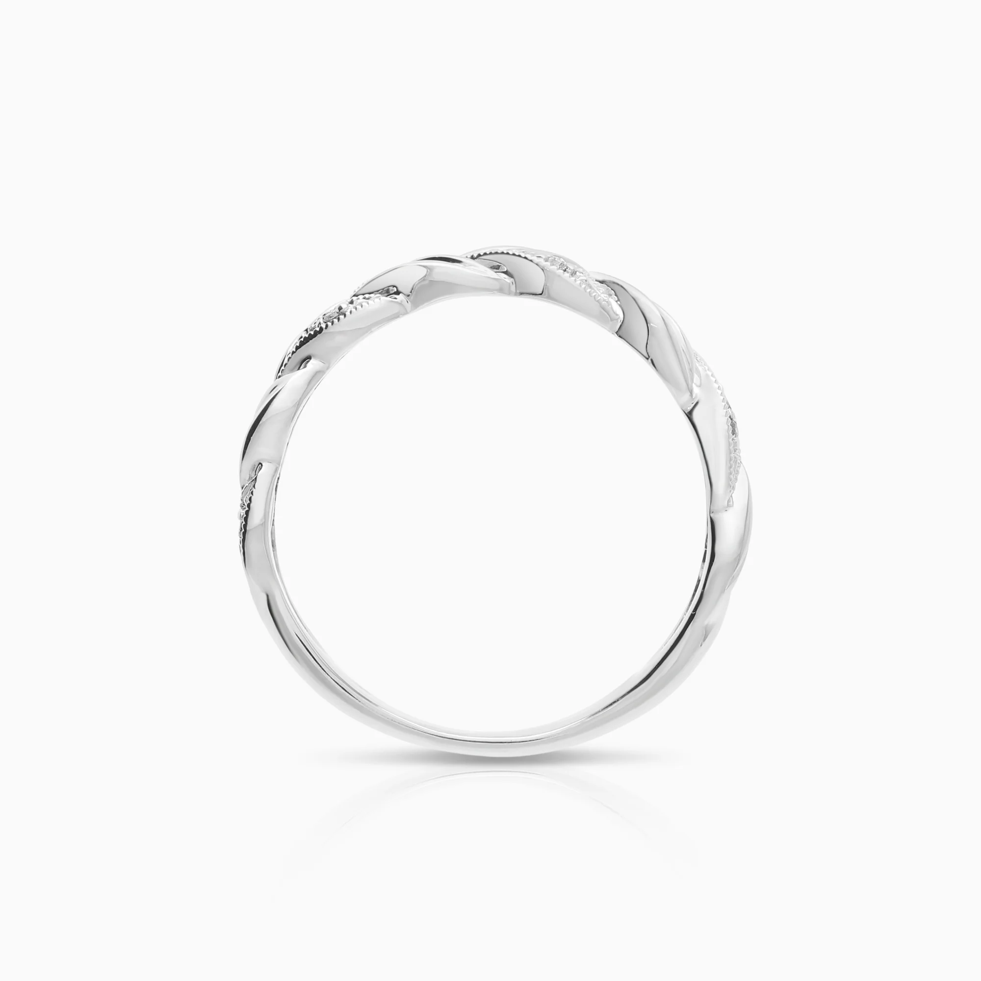 Diamond ring 0.12ct 18K white gold - Image 2