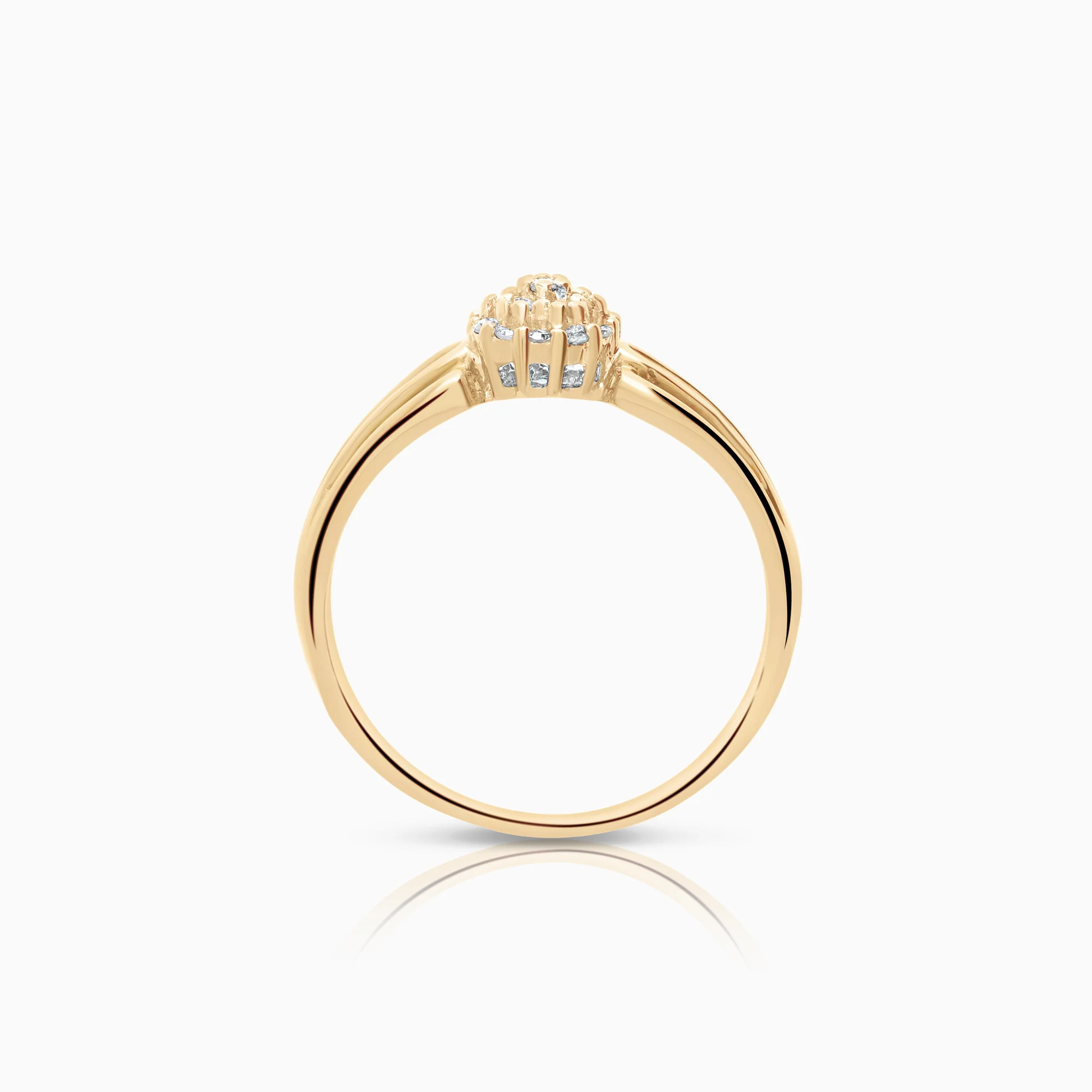 Diamond ring 0.13ct 18K gold - Image 2