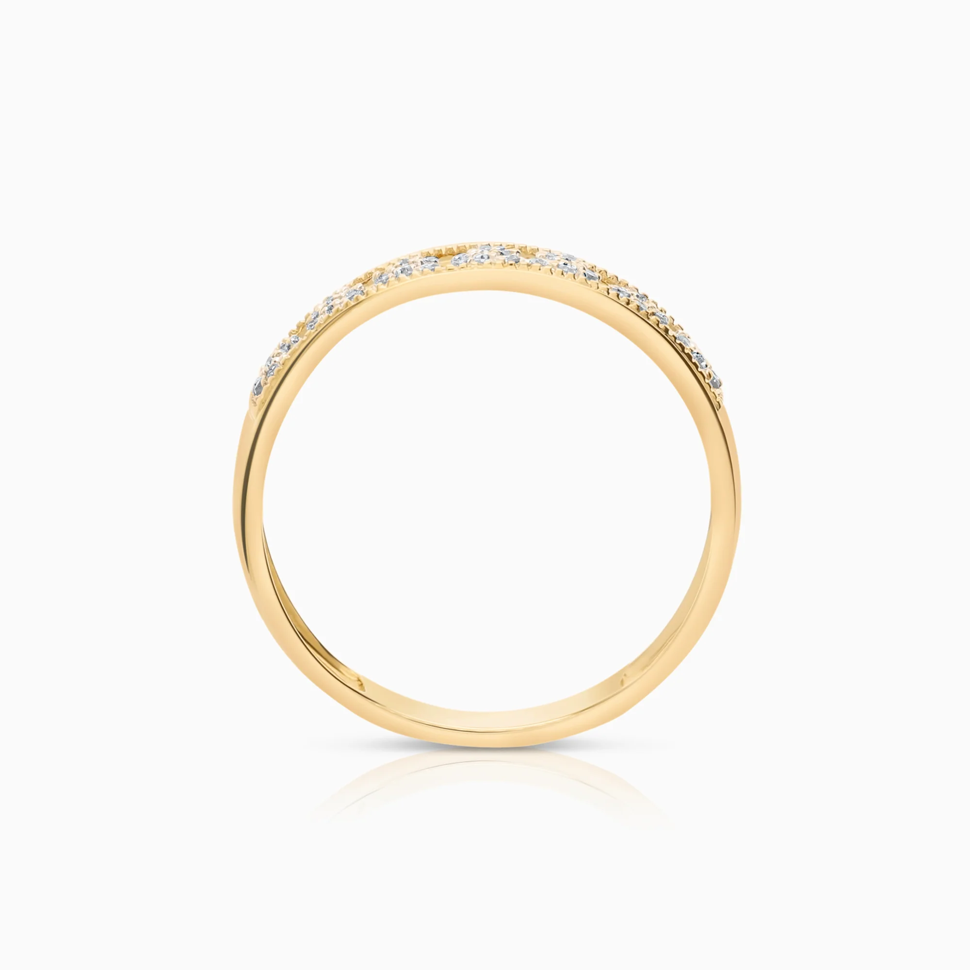 Diamond ring 0.13ct 18K gold - Image 2