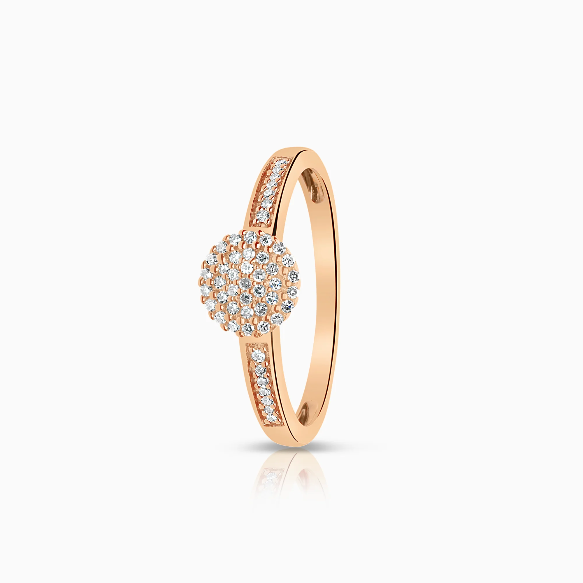 Diamond ring 0.15ct 18K rose gold