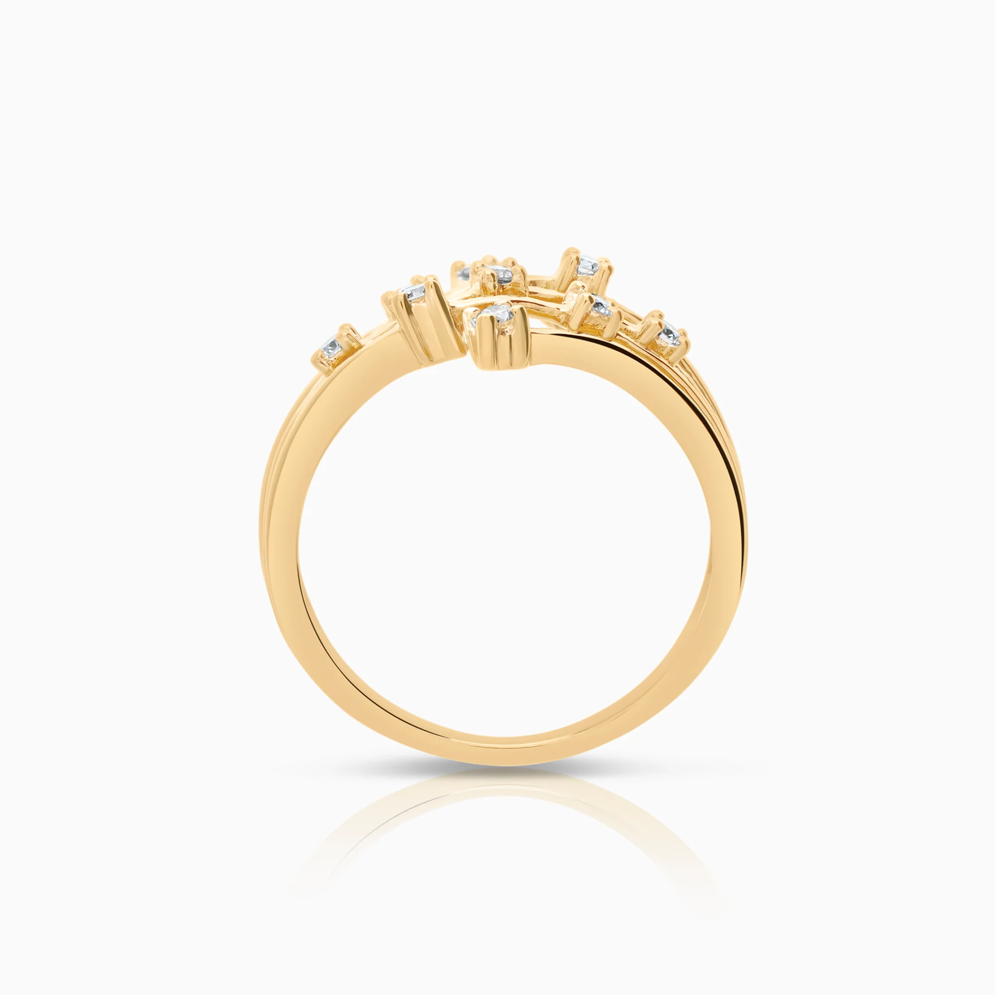 Diamond ring 0.18ct 18K gold - Image 2