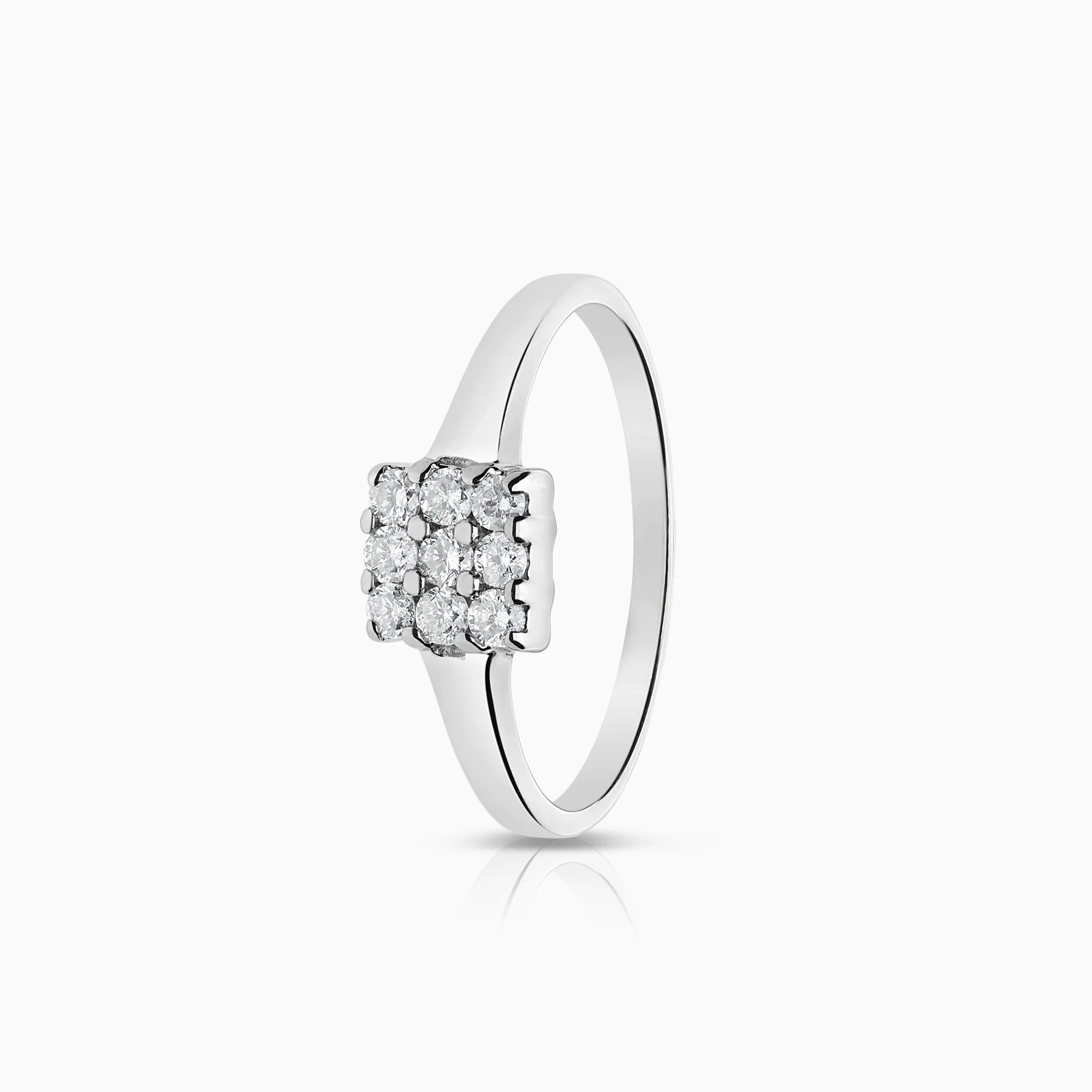 Diamond ring 0.18ct 18K white gold