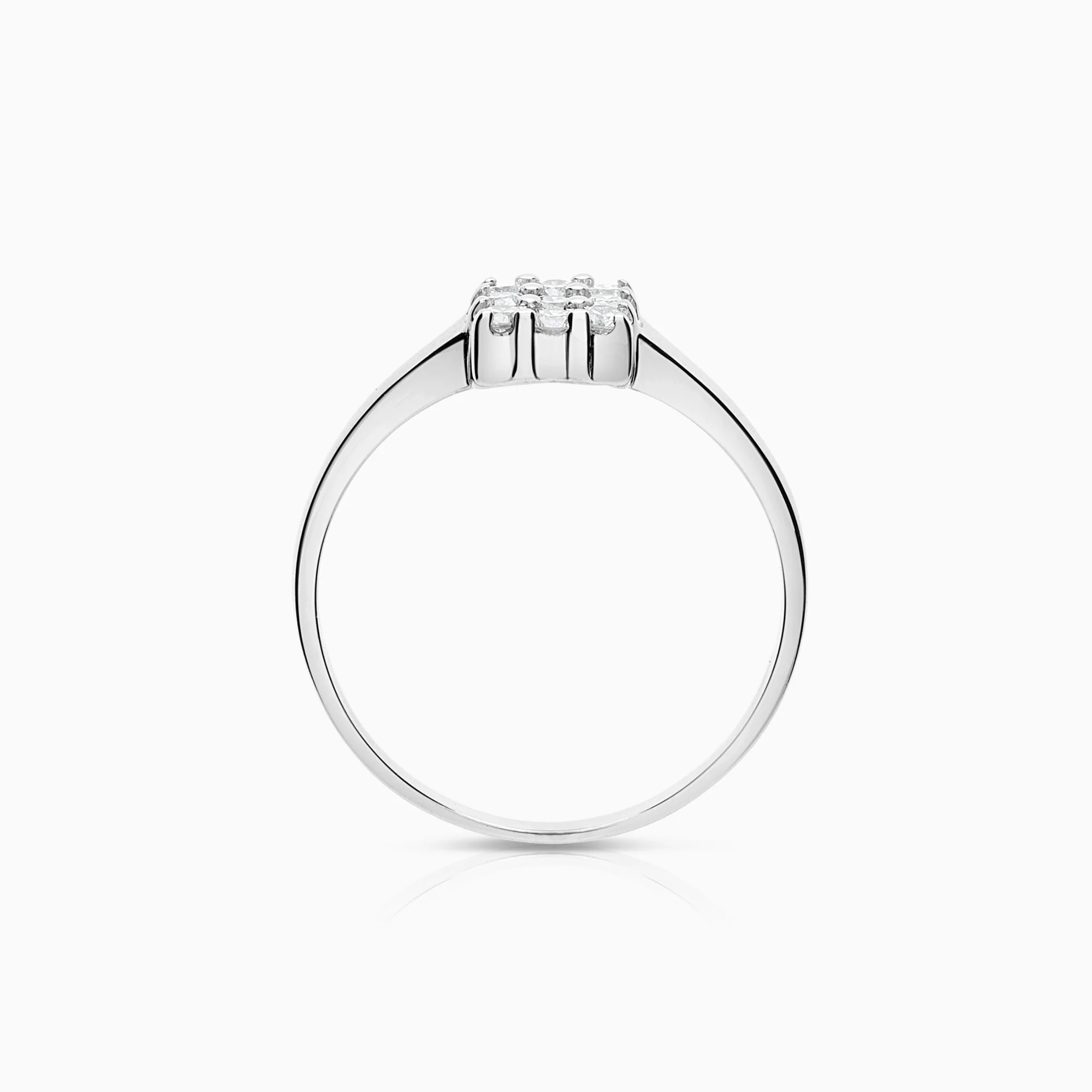 Diamond ring 0.18ct 18K white gold - Image 2