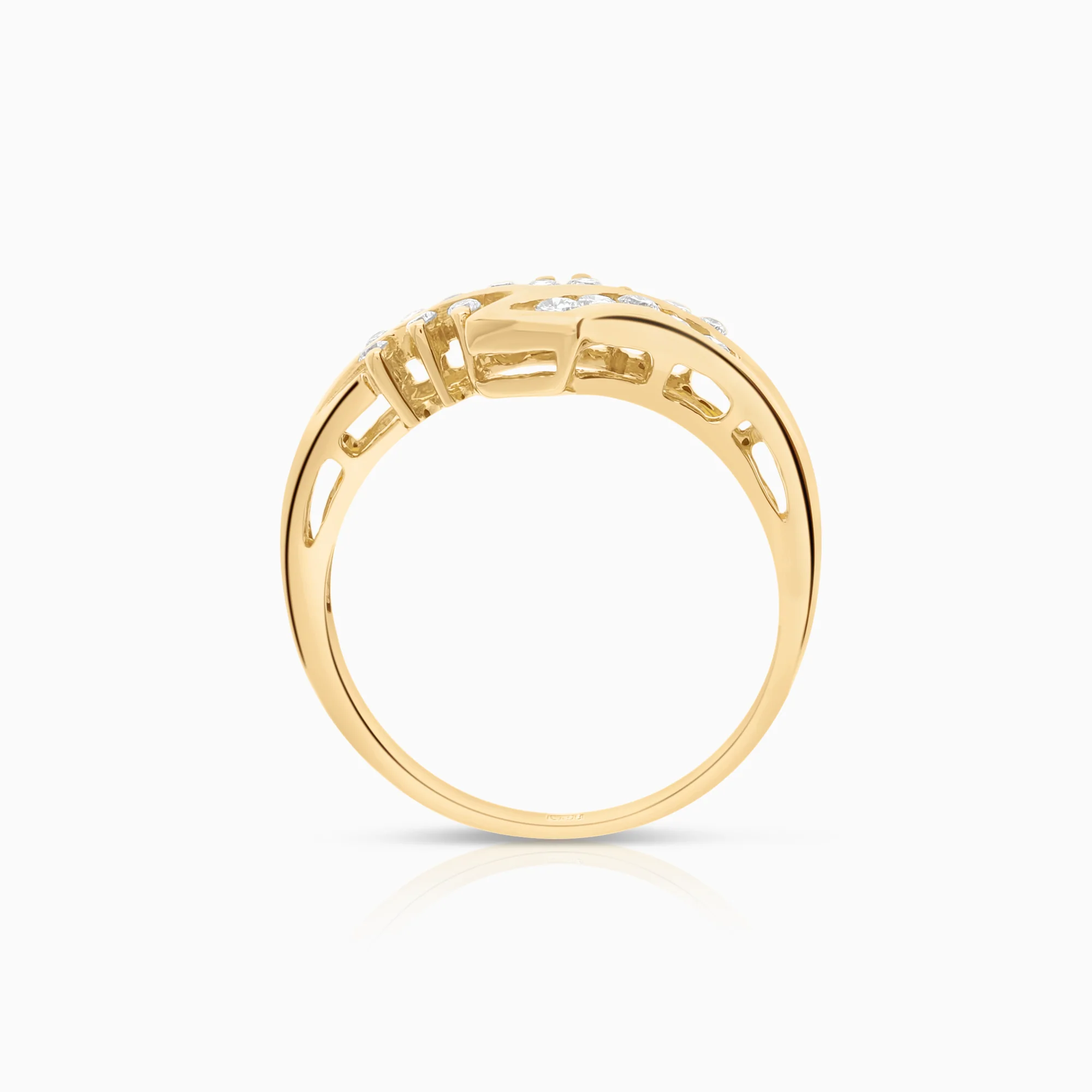 Diamond ring 0.24ct 18K gold - Image 2