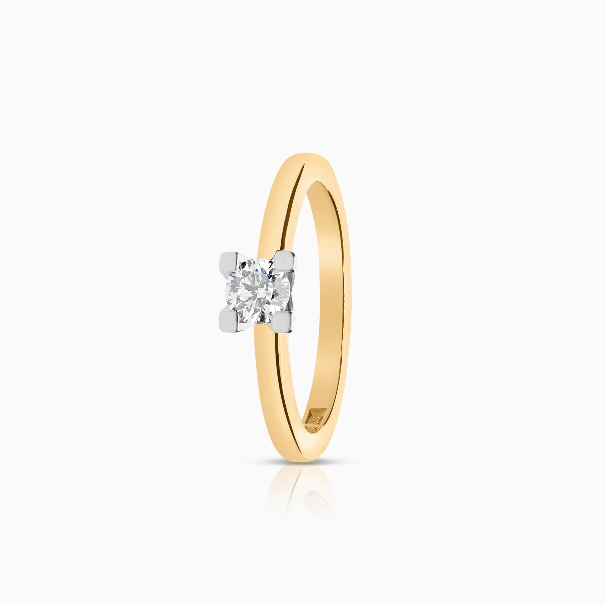 Solitaire ring 0.30ct 18K gold
