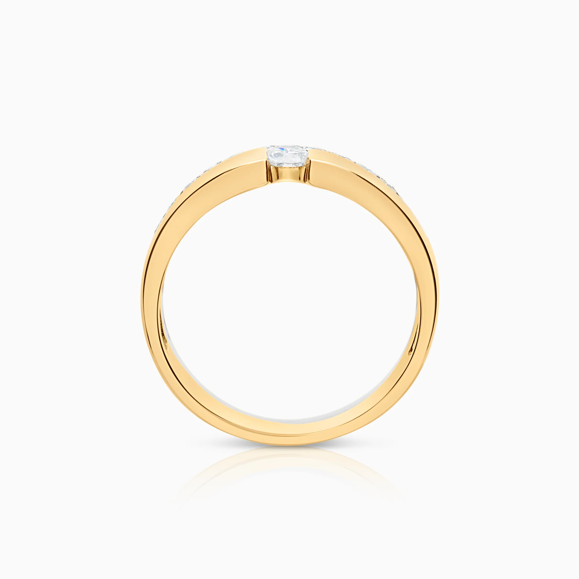Diamond ring 0.30ct 18K gold - Image 2