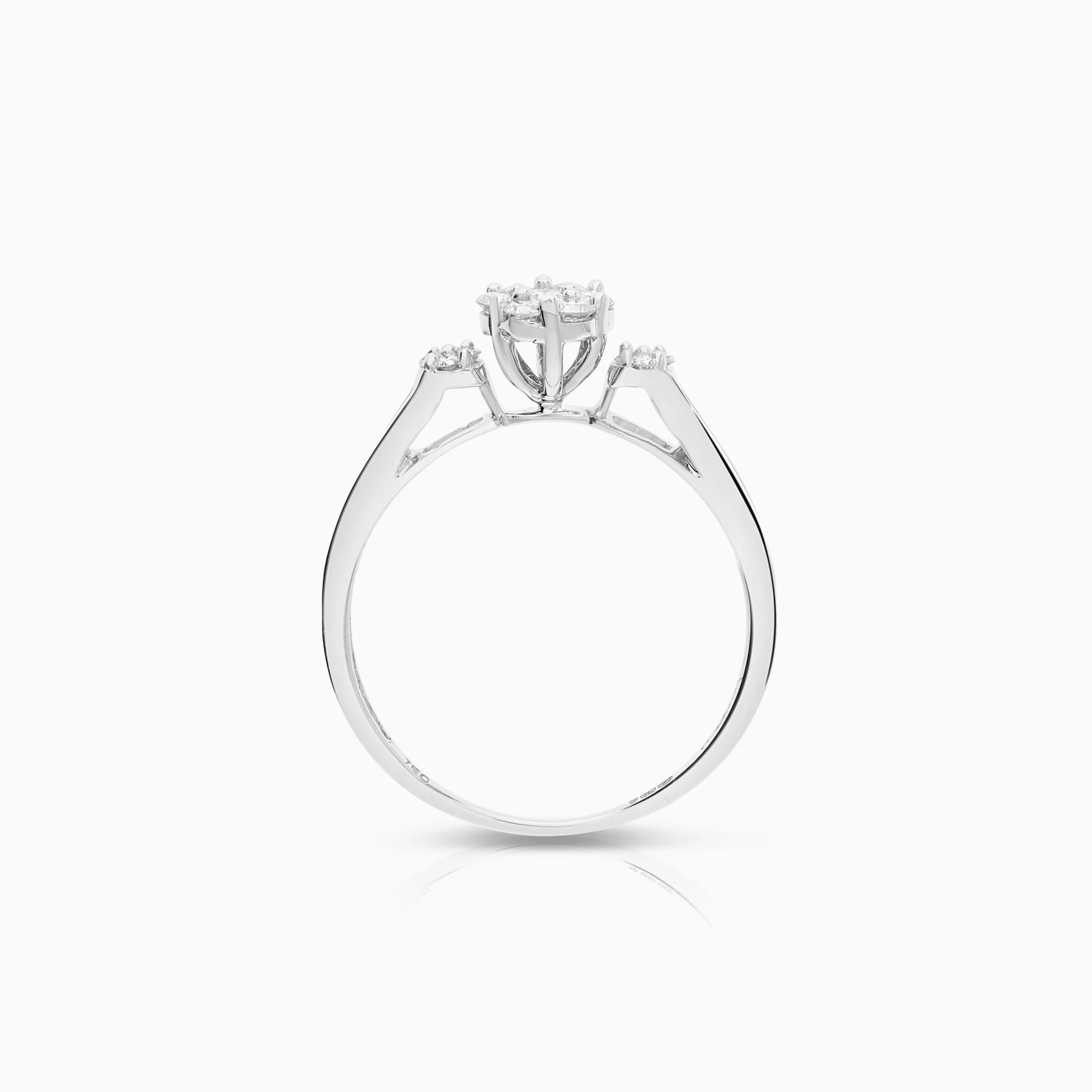 Diamond ring 0.33ct 18K white gold - Image 2