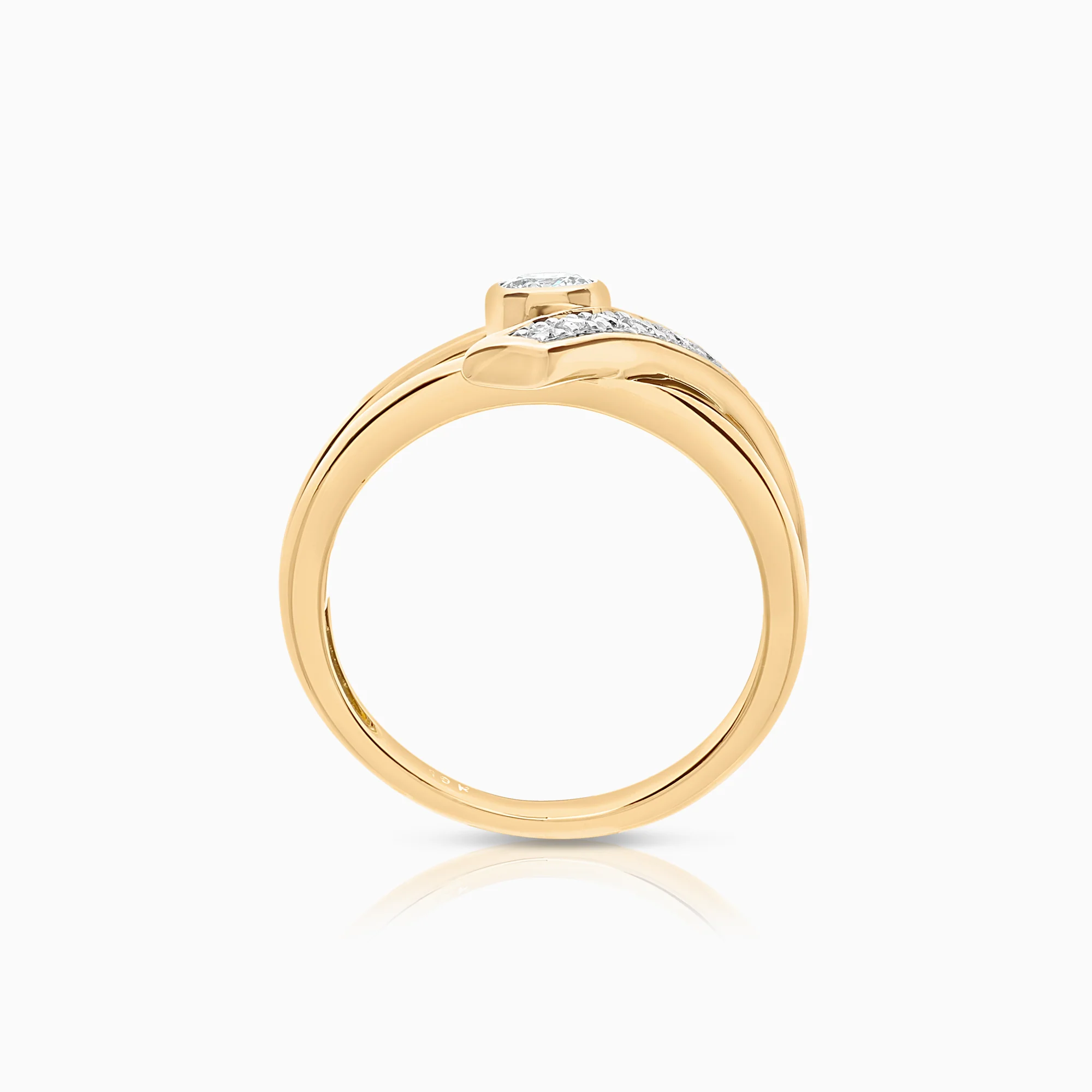 Diamond ring 0.38ct 18K gold - Image 2