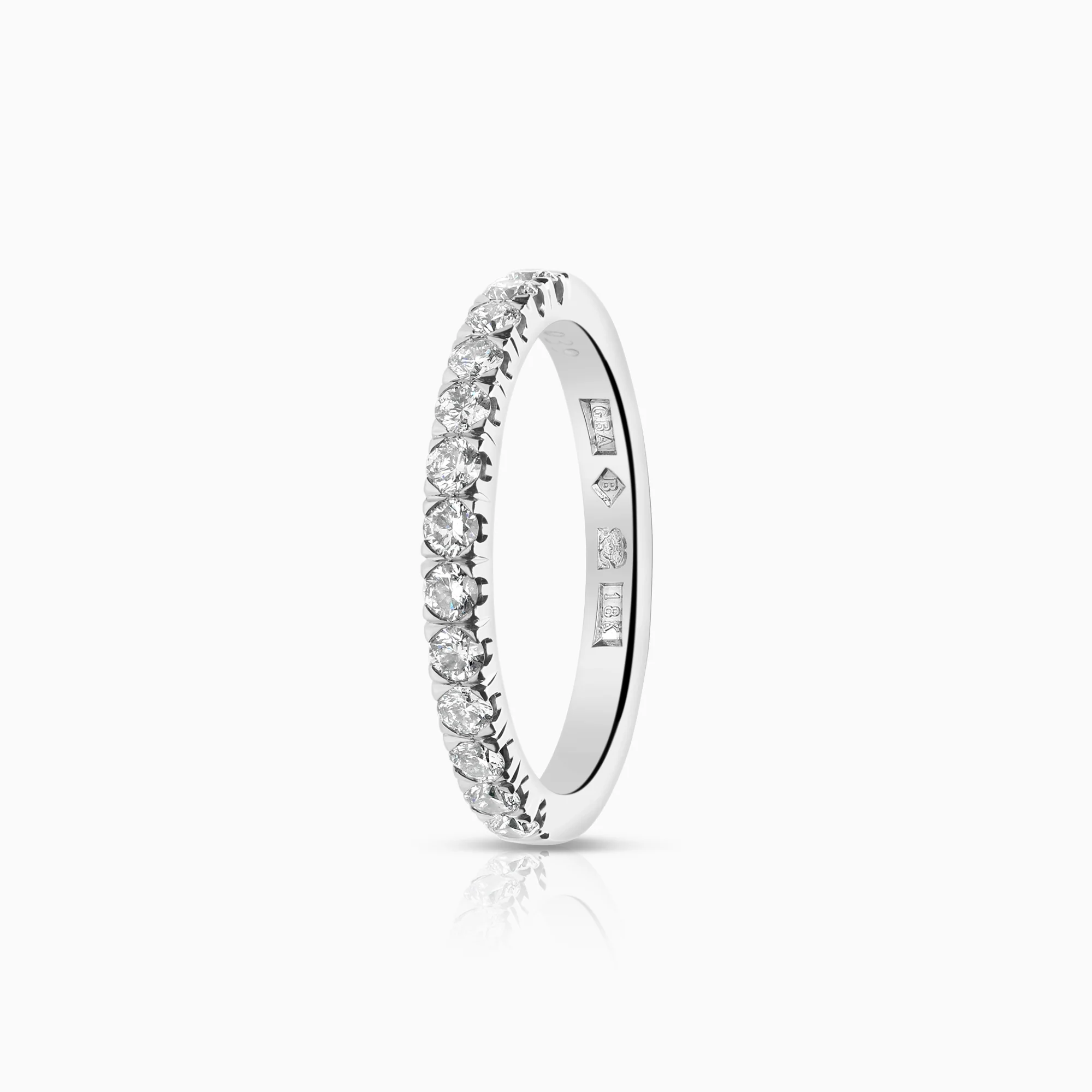 Diamond ring 0.39ct 18K white gold - Image 3