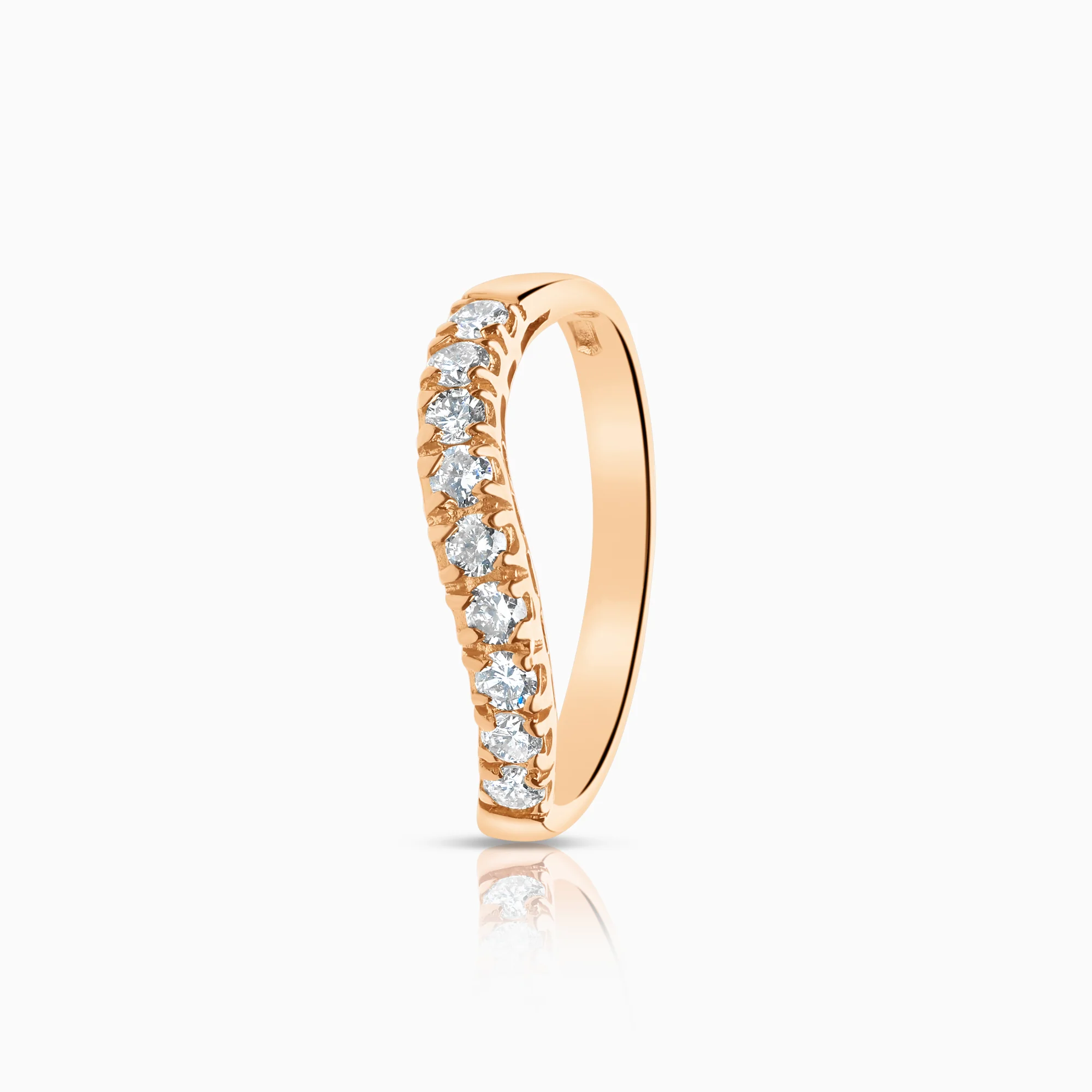 Diamond ring 0.40ct 18K rose gold