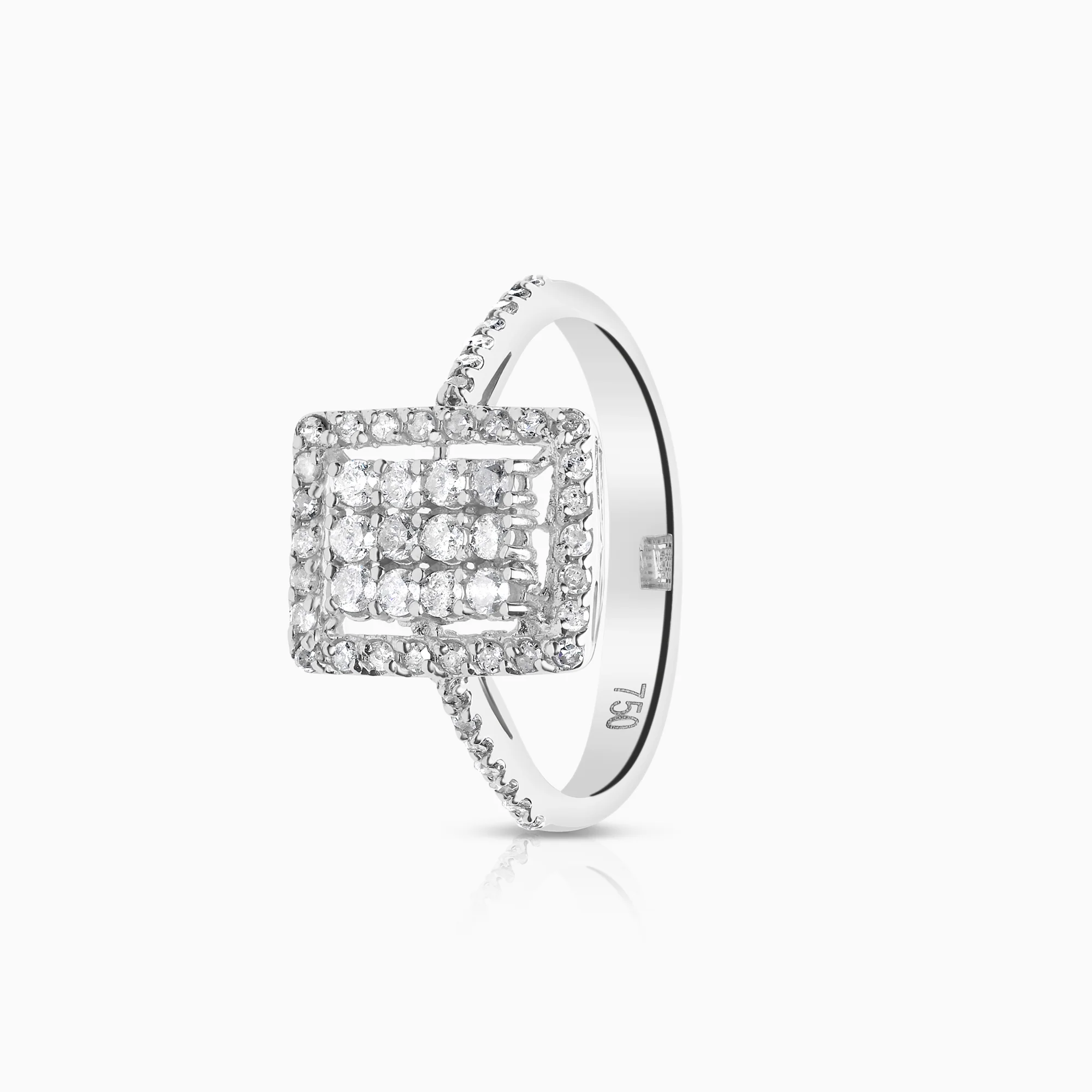 Diamond ring 0.46ct 18K white gold