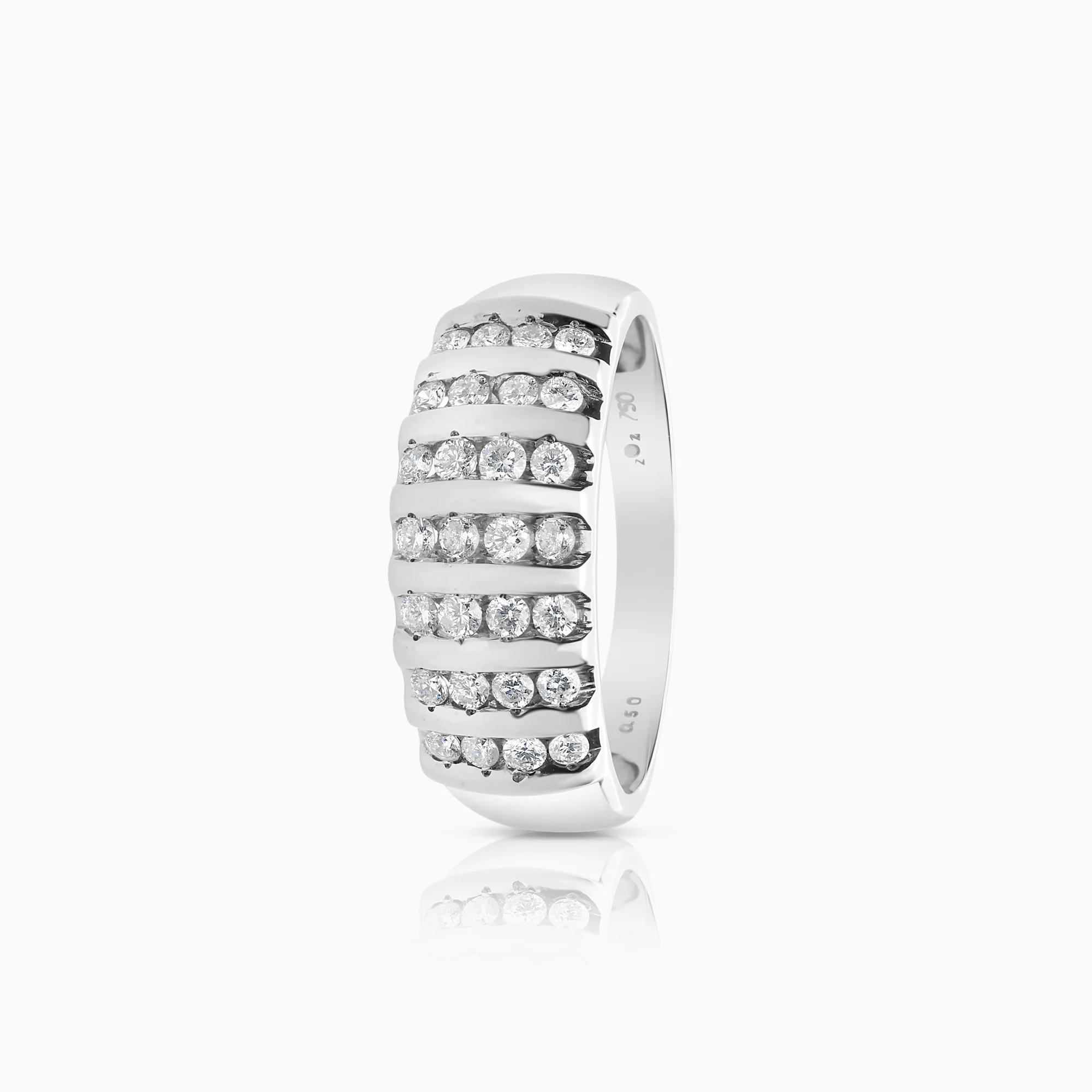 Diamond ring 0.50ct 18K white gold