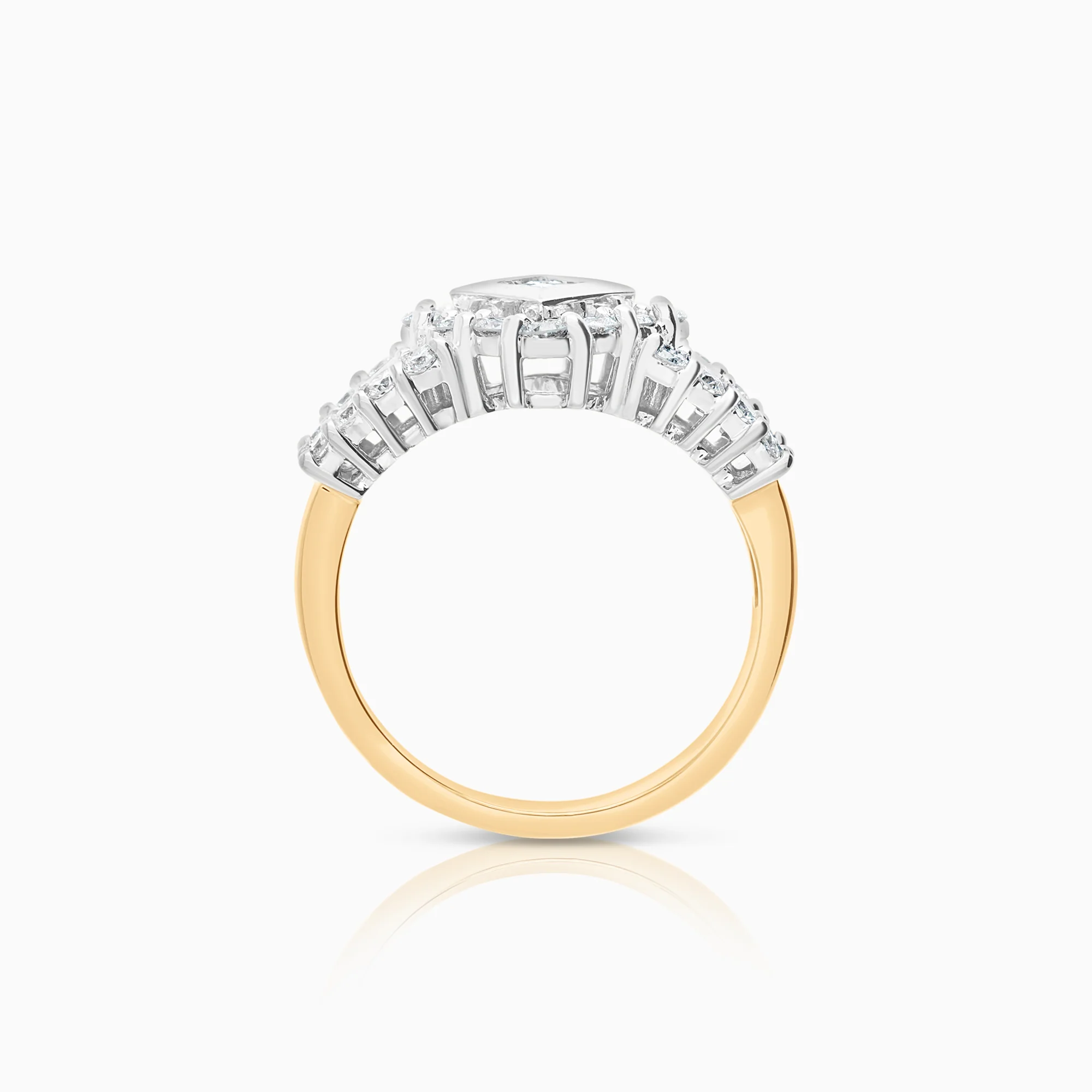 Diamond ring 0.92ct 18K gold - Image 2
