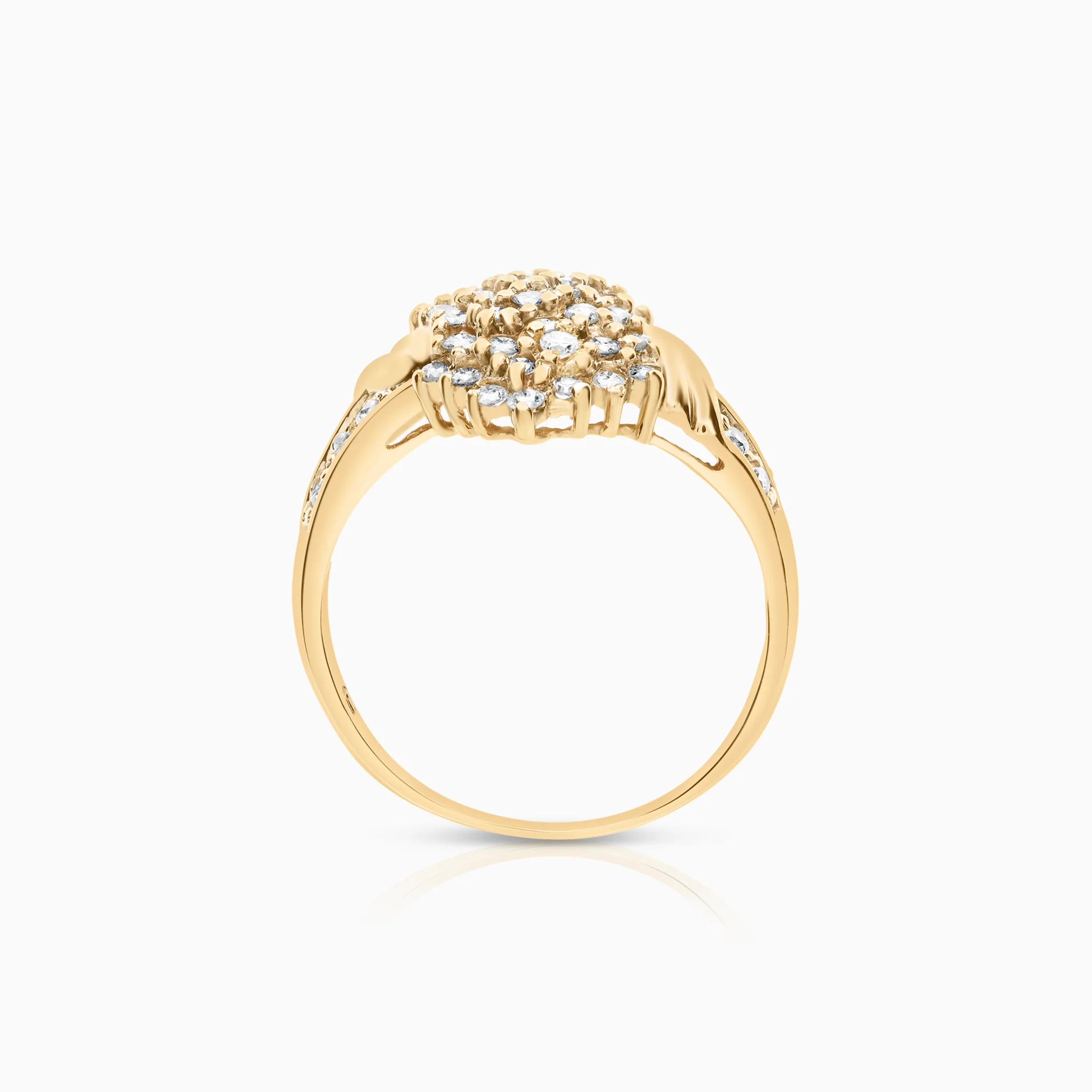 Diamond ring 0.95ct 10K gold - Image 2