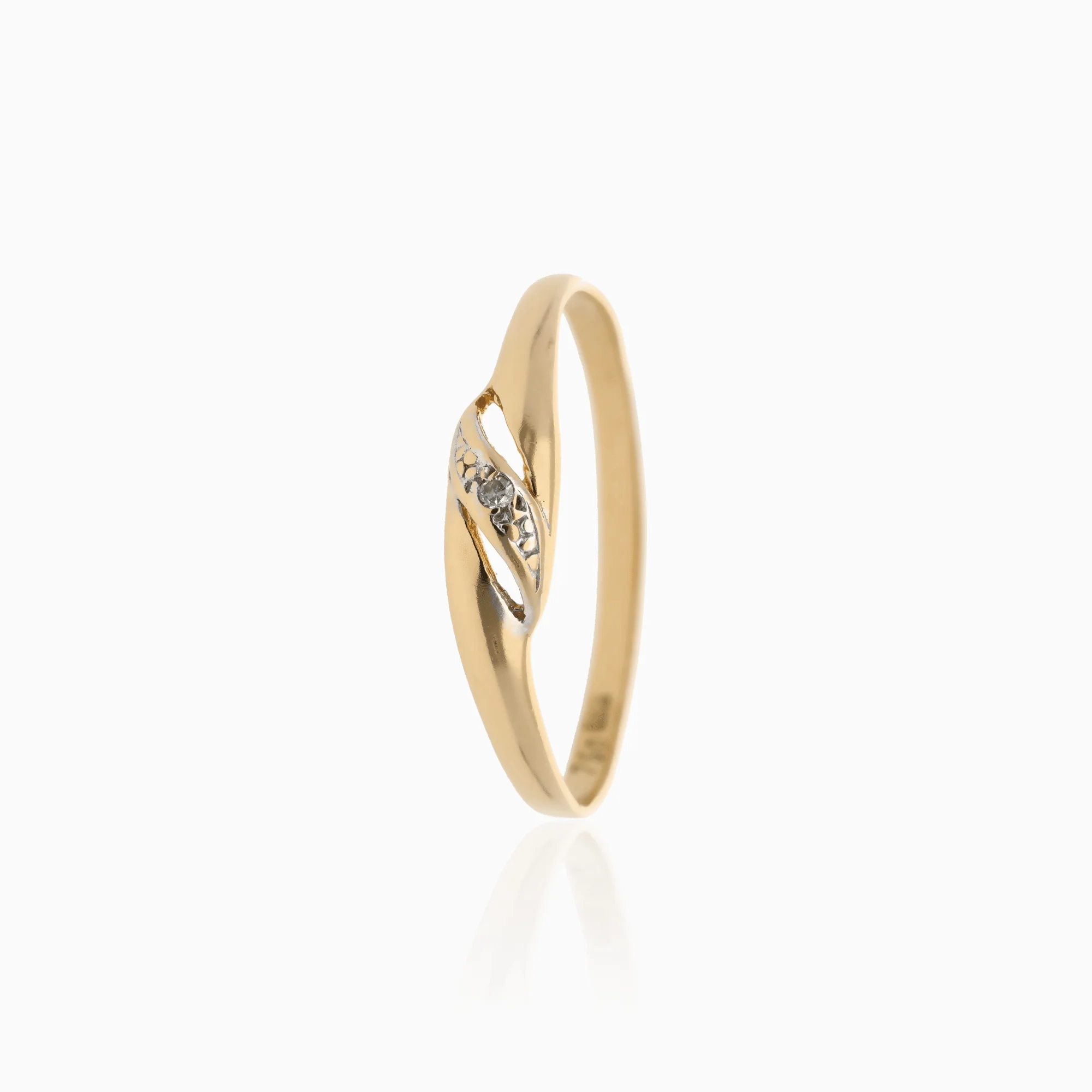 Diamond ring 0.01ct 18K gold