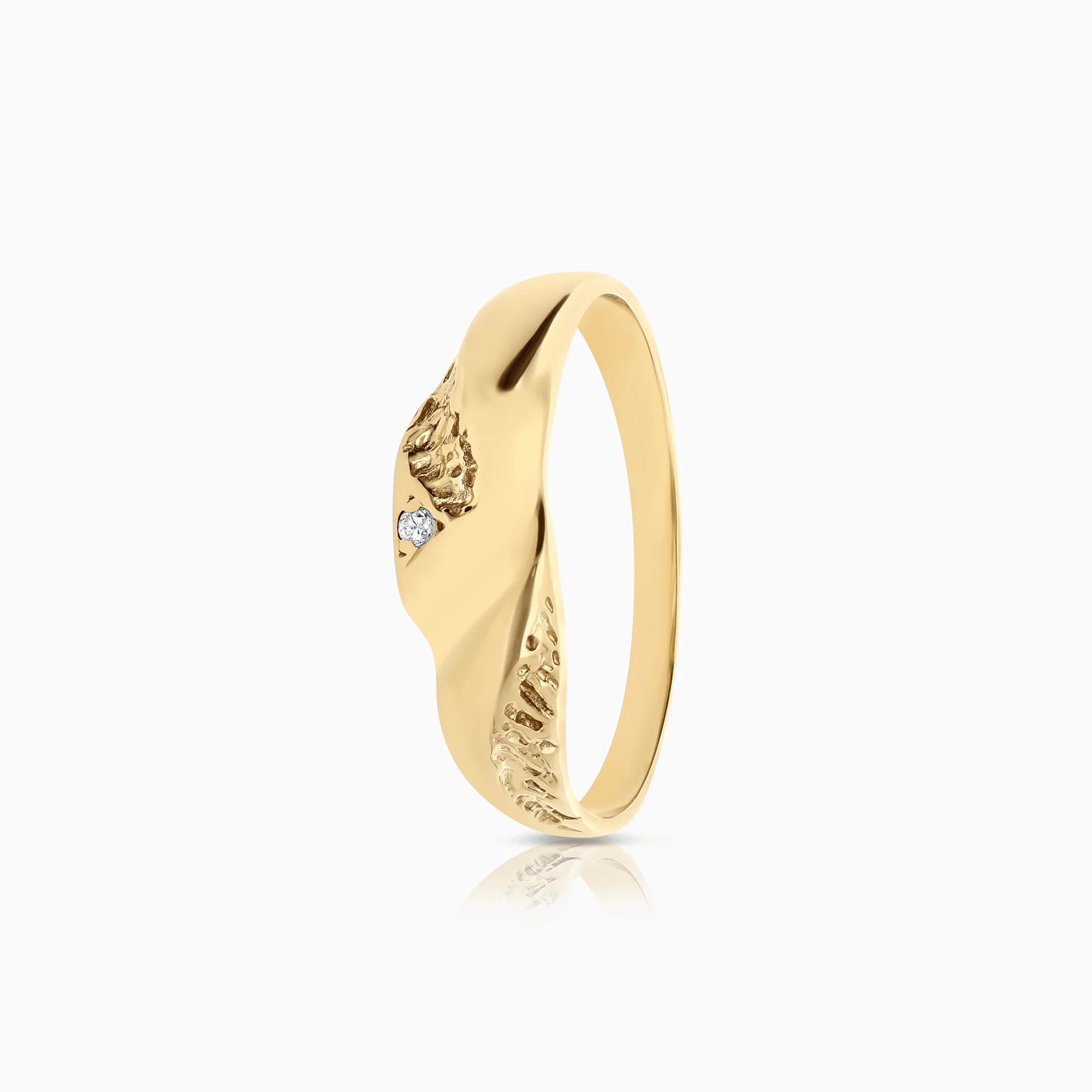 Diamond ring 0.01ct 18K gold