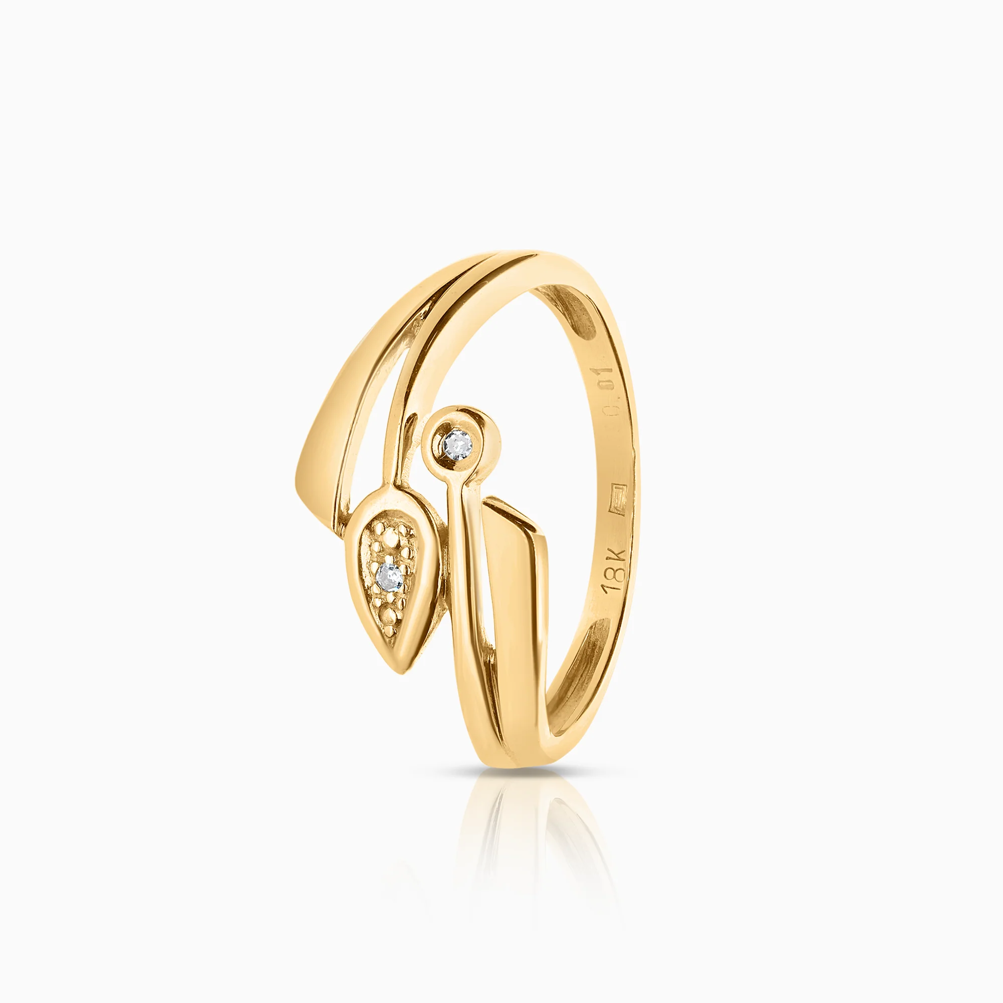 Diamond ring 0.01ct 18K gold