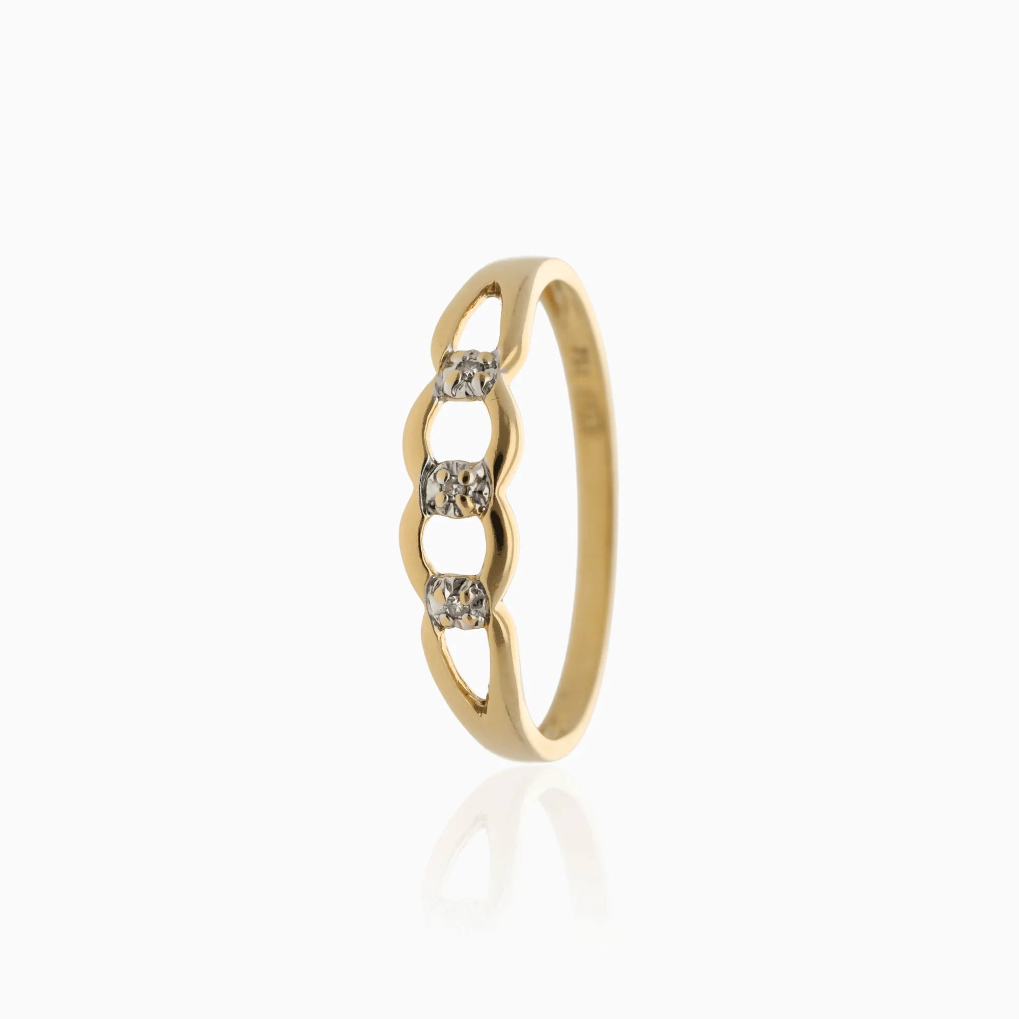 Diamond ring 0.03ct 18K gold