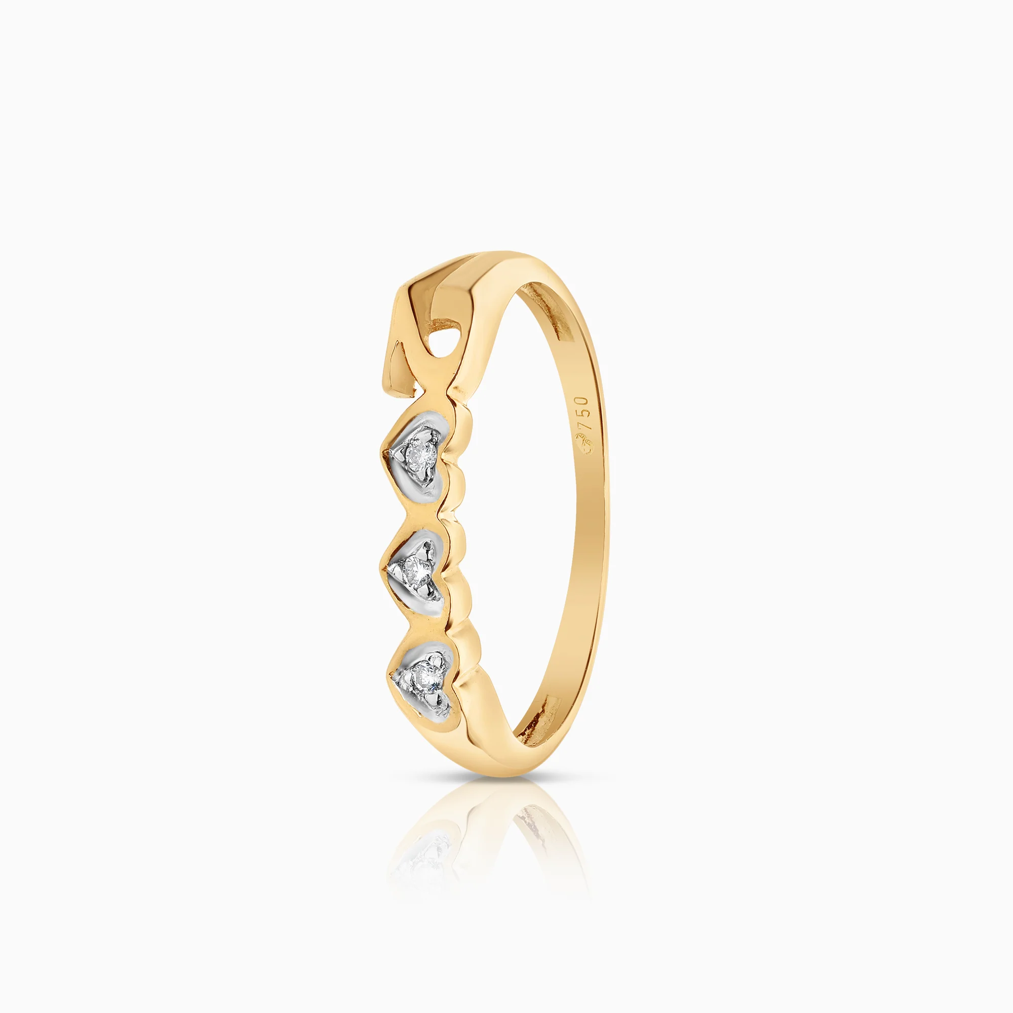 Diamond ring 0.03ct 18K gold