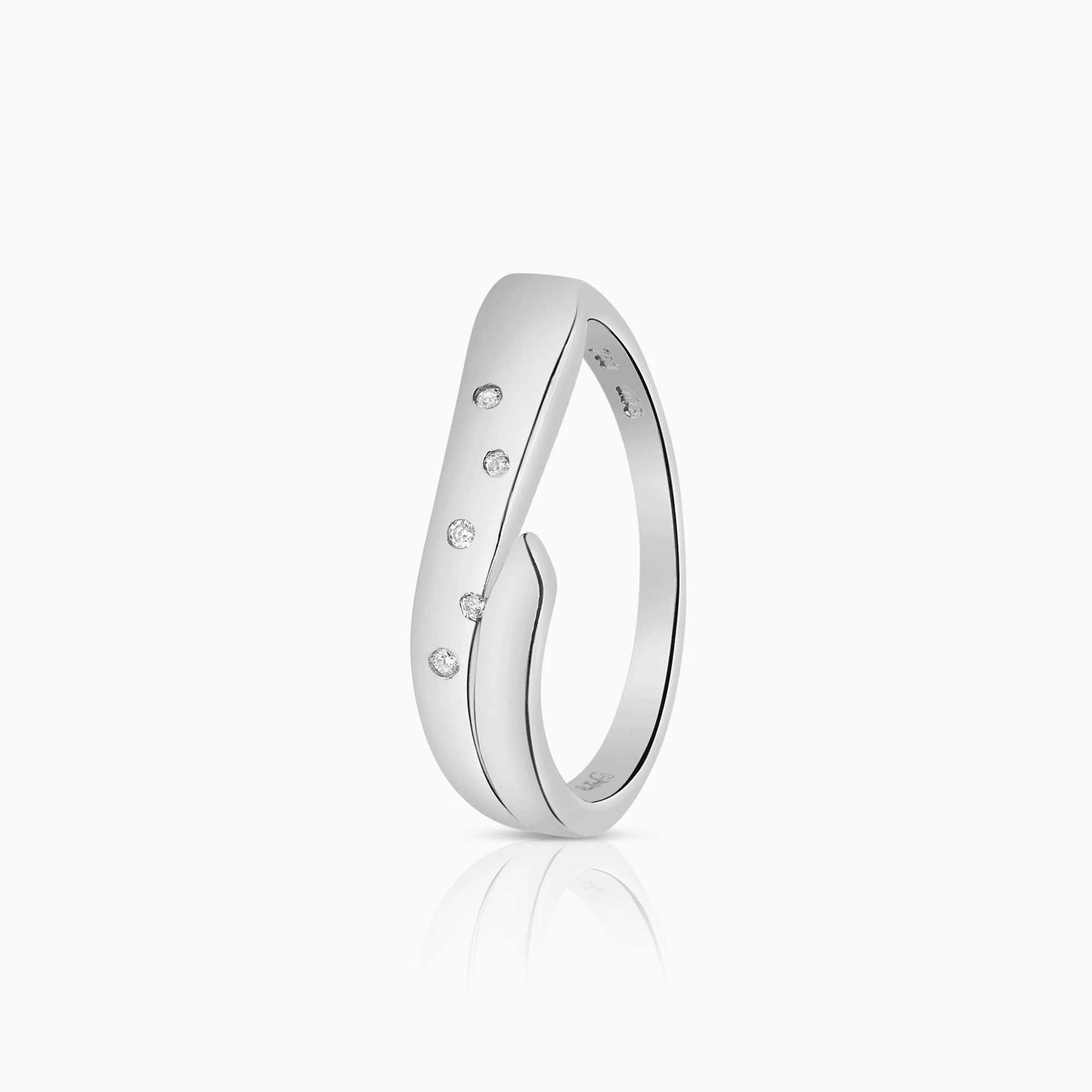 Diamond ring 0.03ct 18K white gold