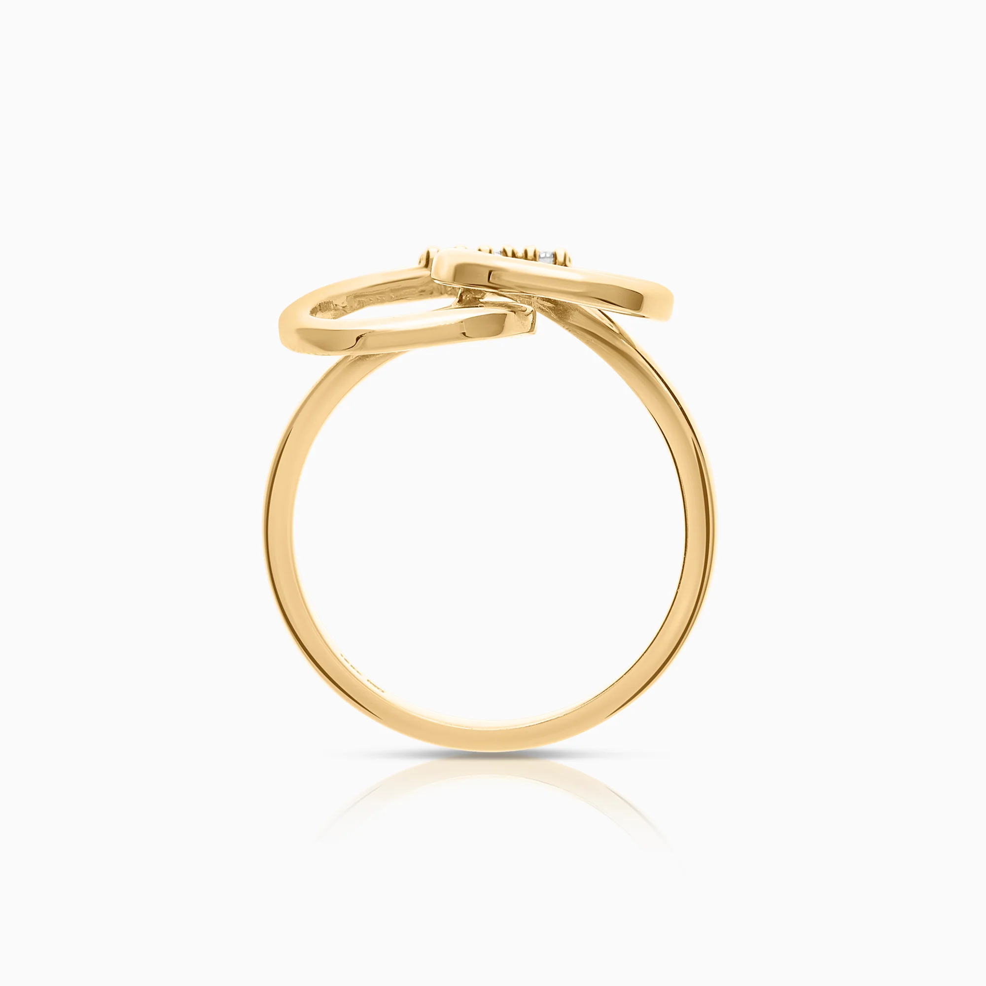 Diamond ring 0.04ct 18K gold - Image 2