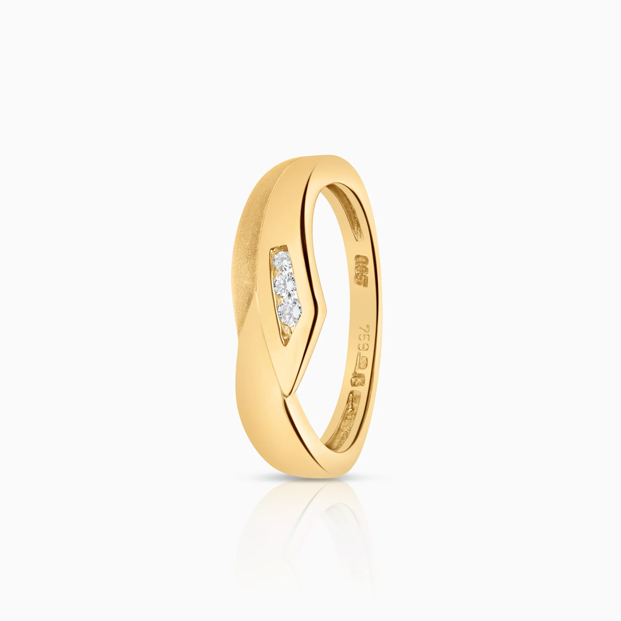Diamond ring 0.05ct 18K yellow gold