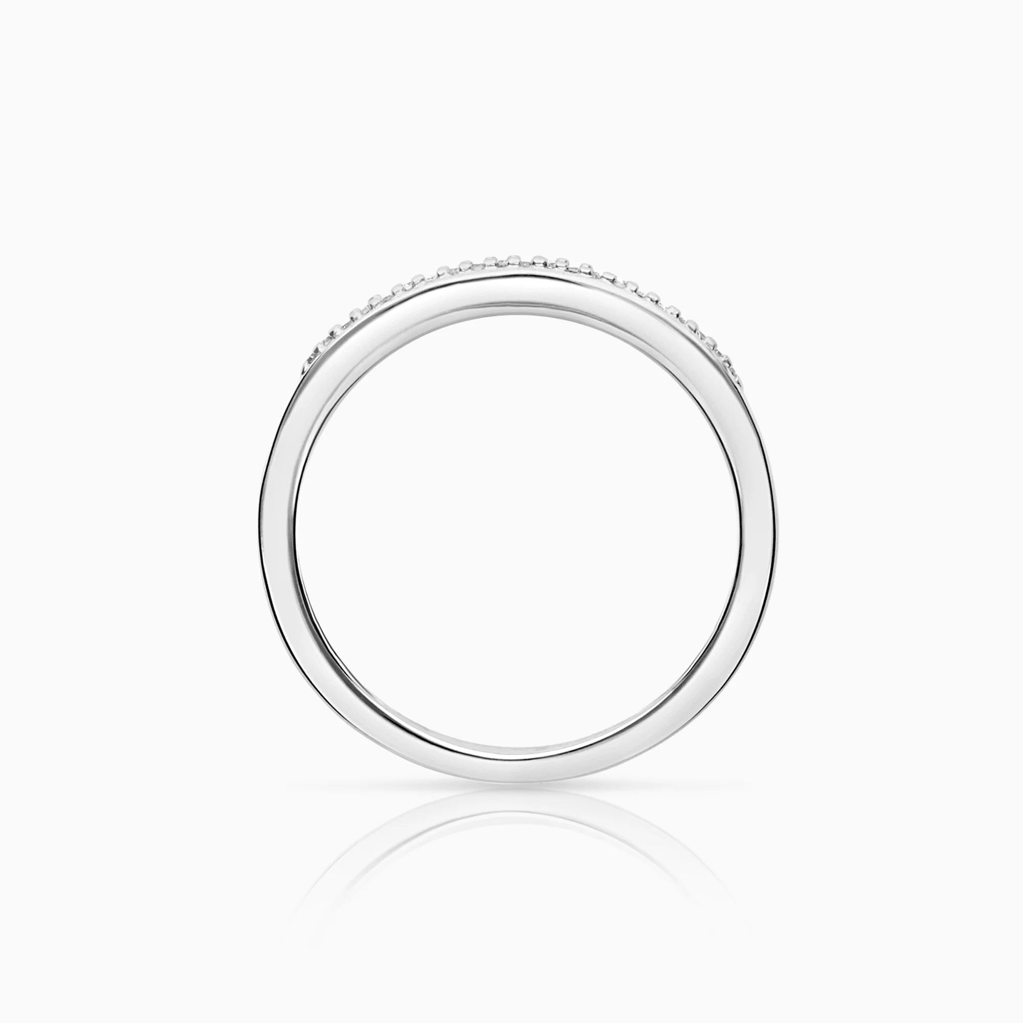 Diamond ring 0.05ct 18K white gold - Image 2