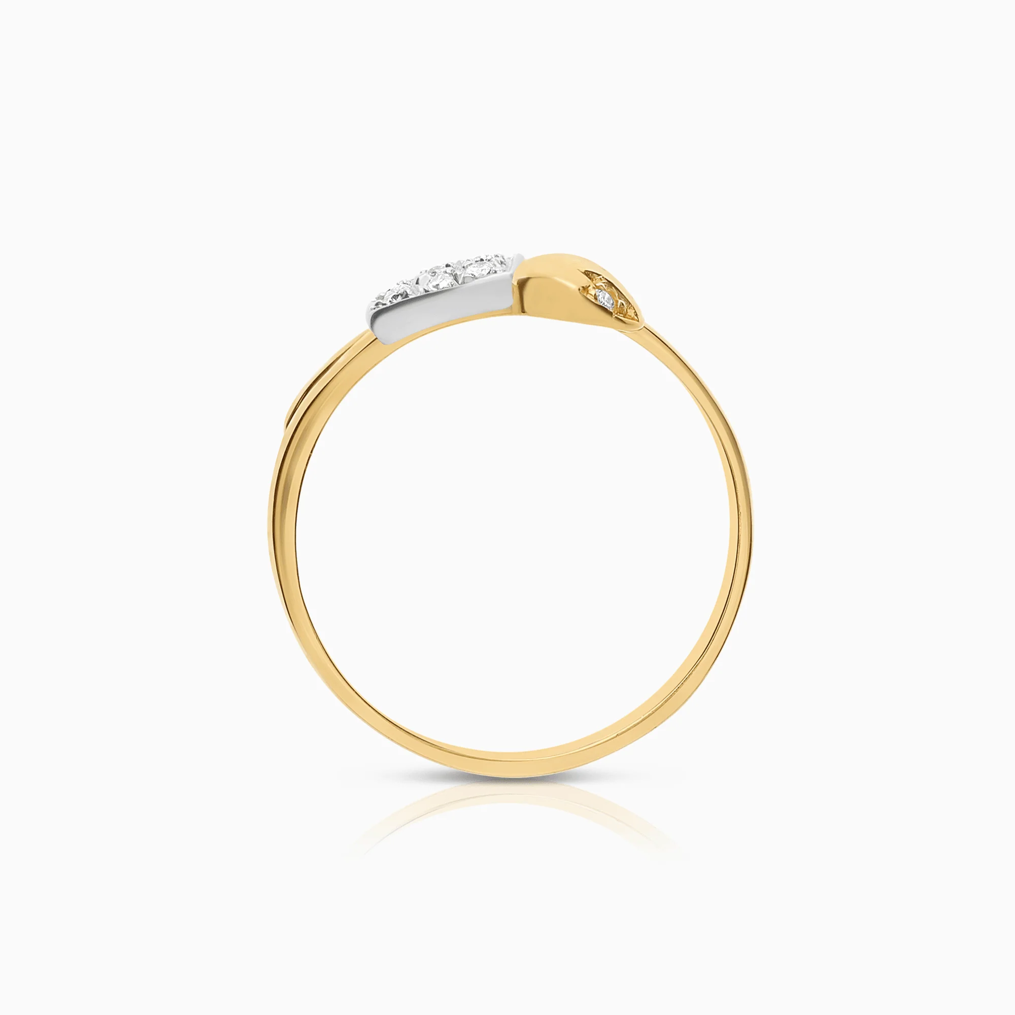 Diamond ring 0.07ct 18K gold - Image 2