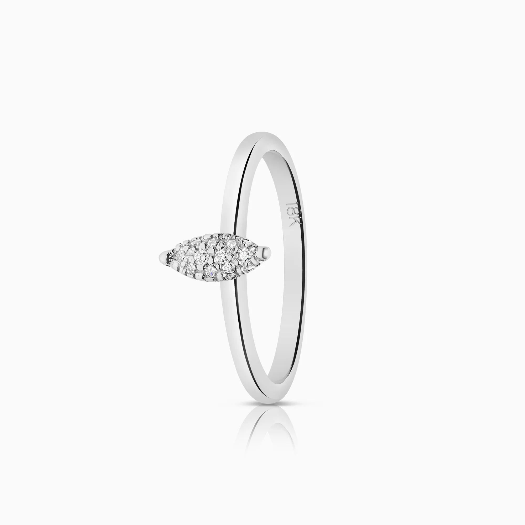 Diamond ring 0.07ct 18K white gold