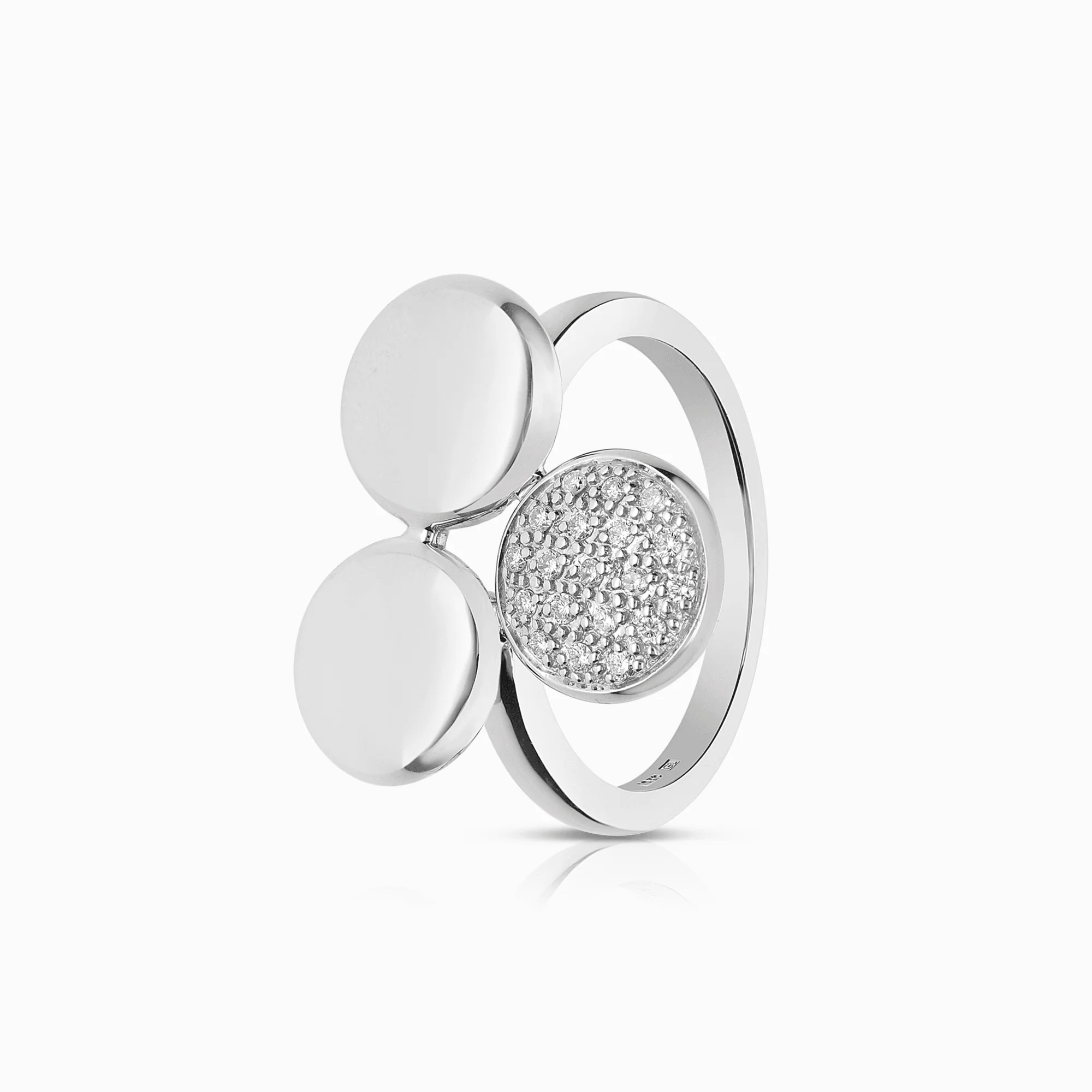Diamond ring 0.12ct 18K white gold