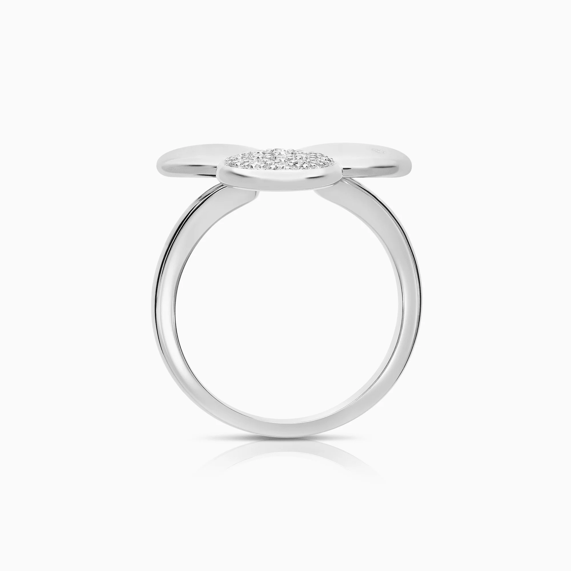 Diamond ring 0.12ct 18K white gold - Image 2