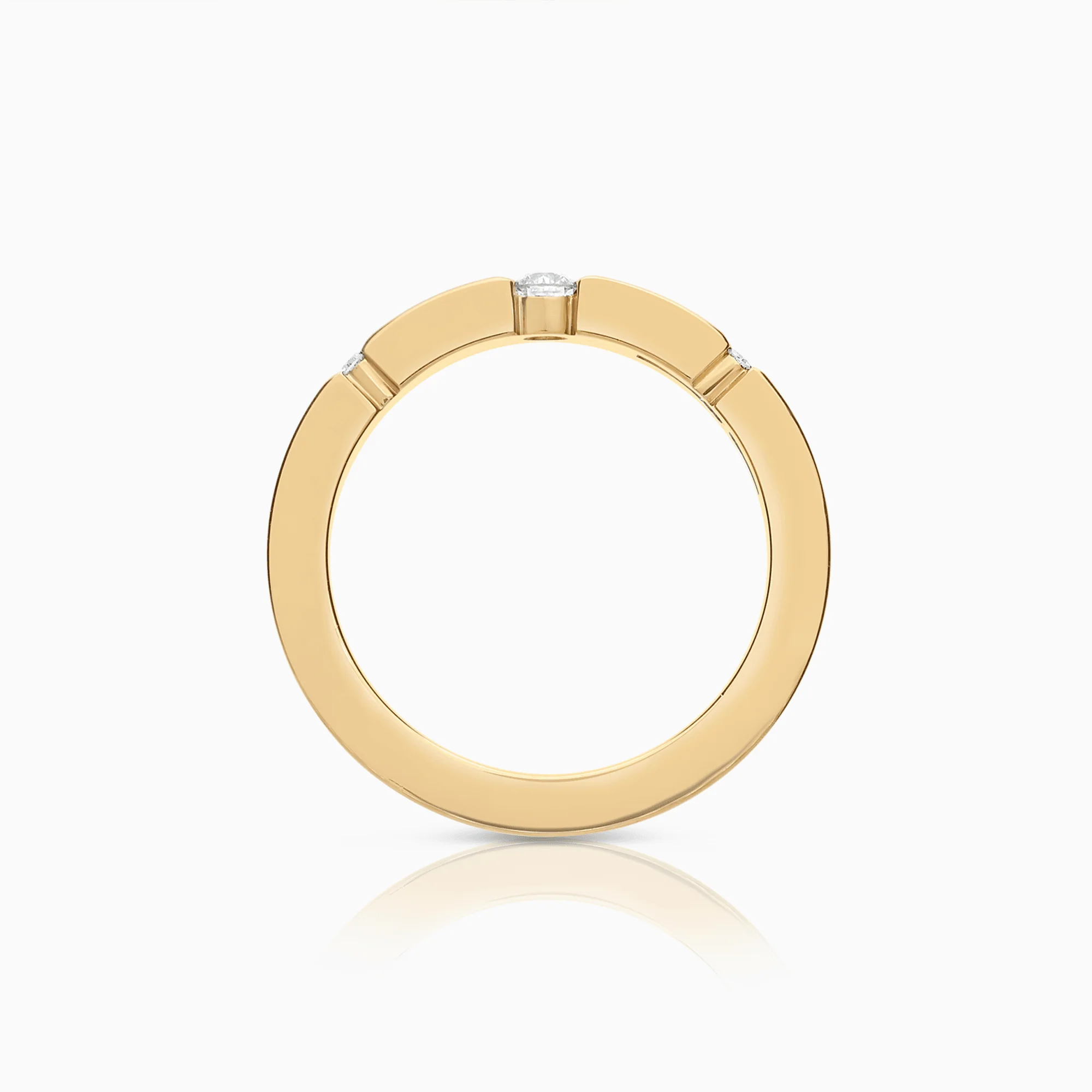 Diamond ring 0.14ct 18K yellow gold - Image 2